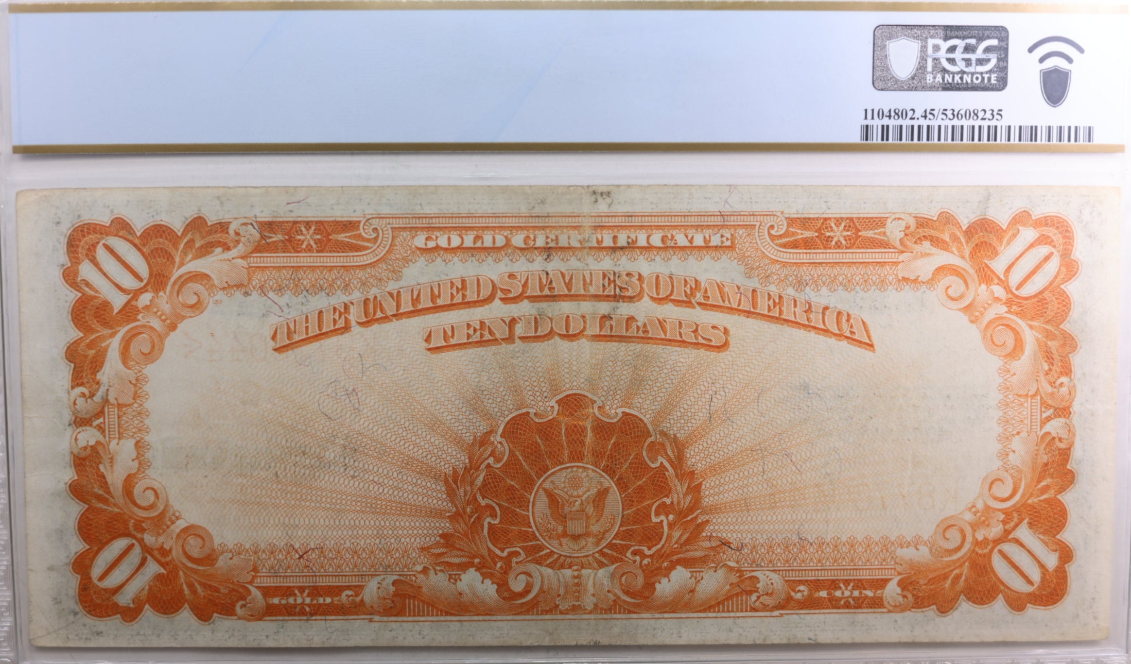 1922 $10, Gold Certificate, Large Size Note, PCGS XF-45, Store Sale #GCE001.