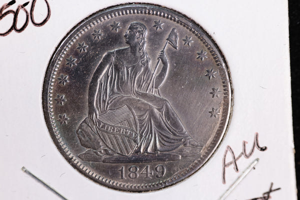 1849 Liberty Seated Quarter, Affordable Circulated Coin. Store Sale #23080901