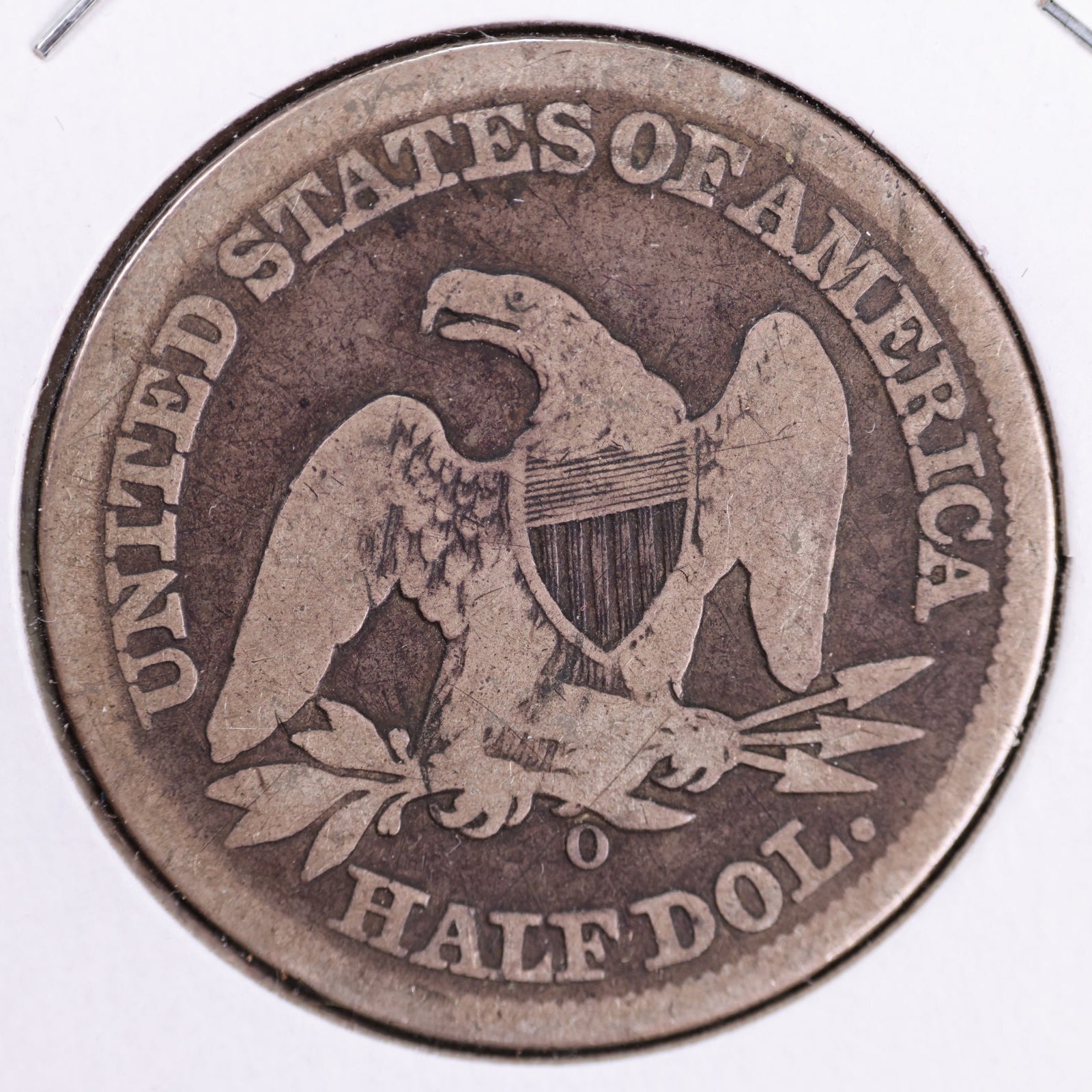 1856-O Liberty Seated Half Dollar, Good+ Circulated Coin. Store #HR1939