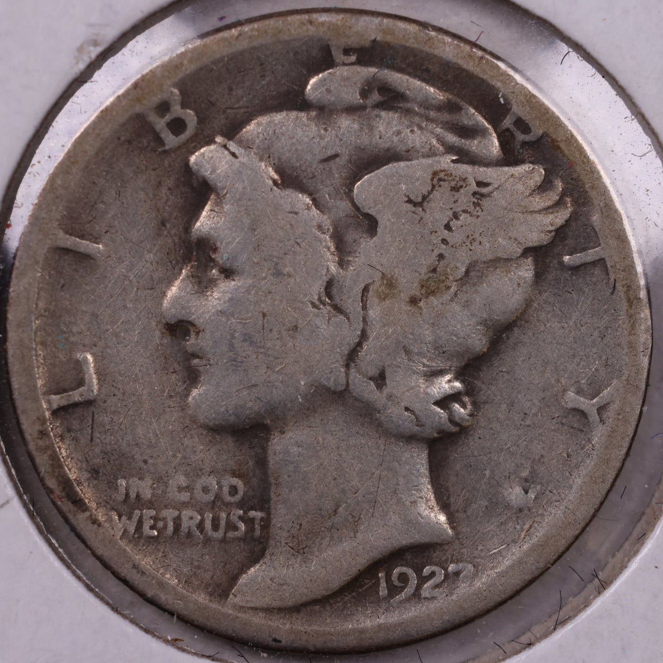 1927-D Mercury Dime, Very Good Circulated Coin, Store #19899