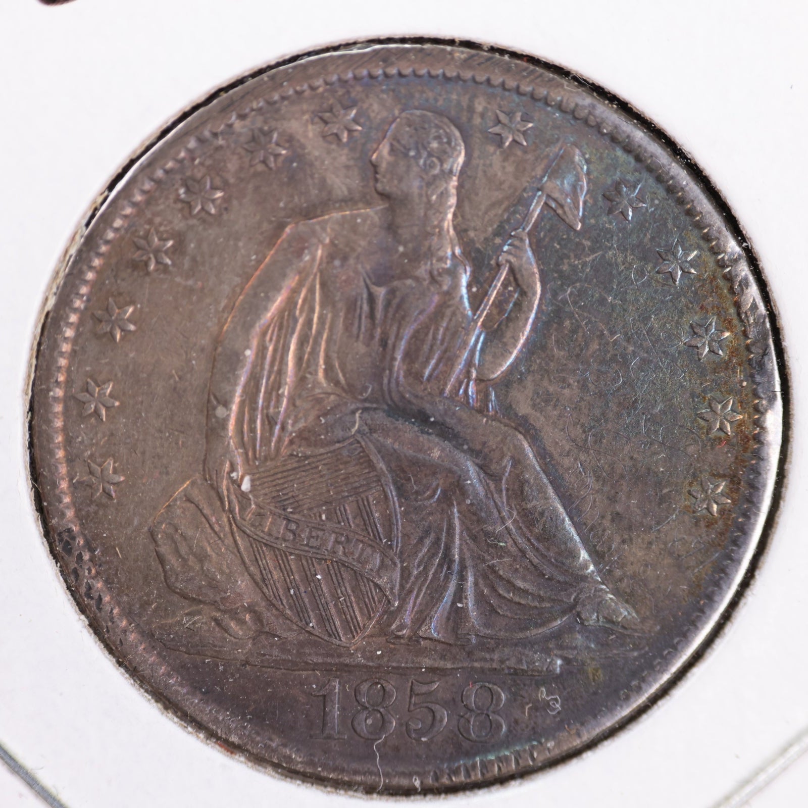 1858-O Liberty Seated Half Dollar, Extra Fine Circulated Coin, Store #HR0844 (23080931)