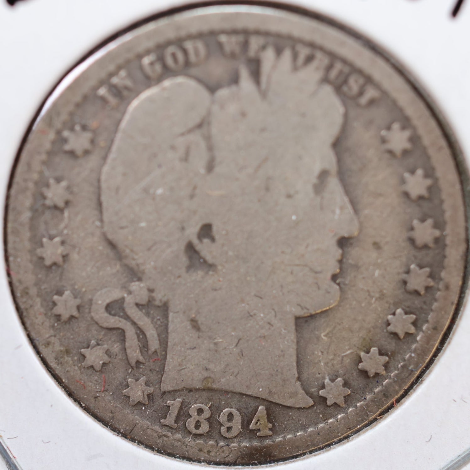 1894 Barber Silver Quarter, Good Circulated Collectible Coin, Store #QR773
