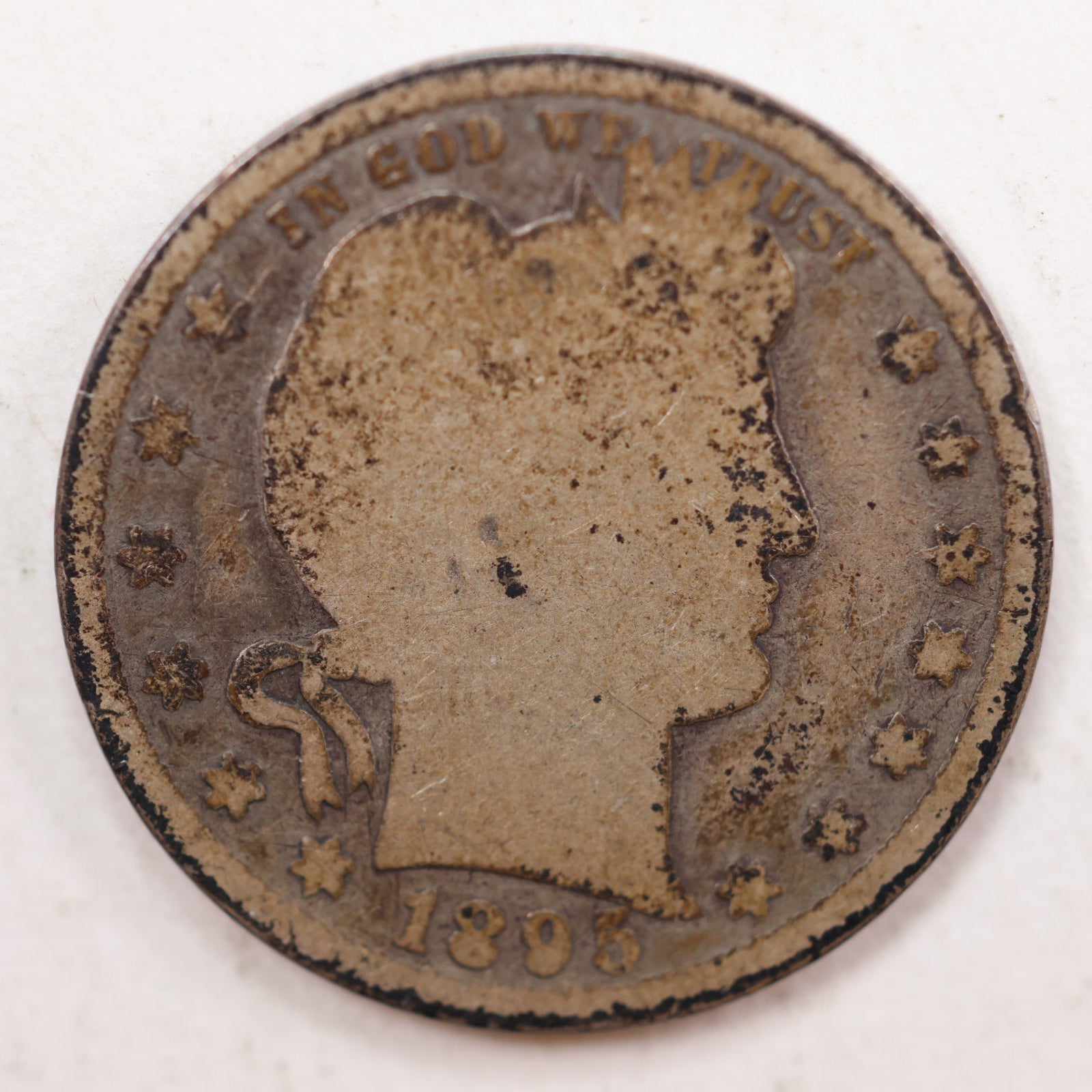 1895 Barber Quarter, About Good Circulated Coin, Store #QR817