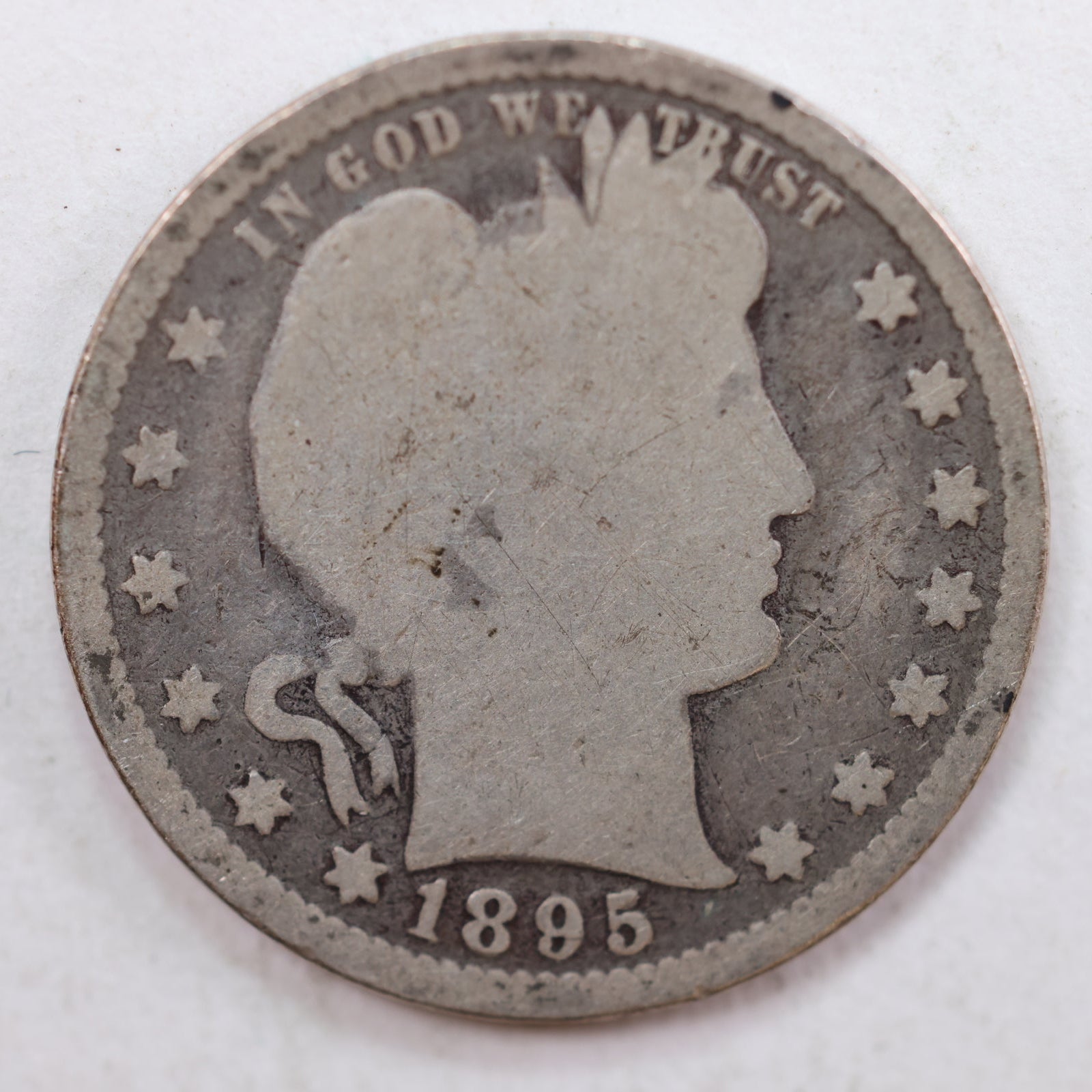 1895 Barber Quarter, About Good Circulated Coin, Store #QR822