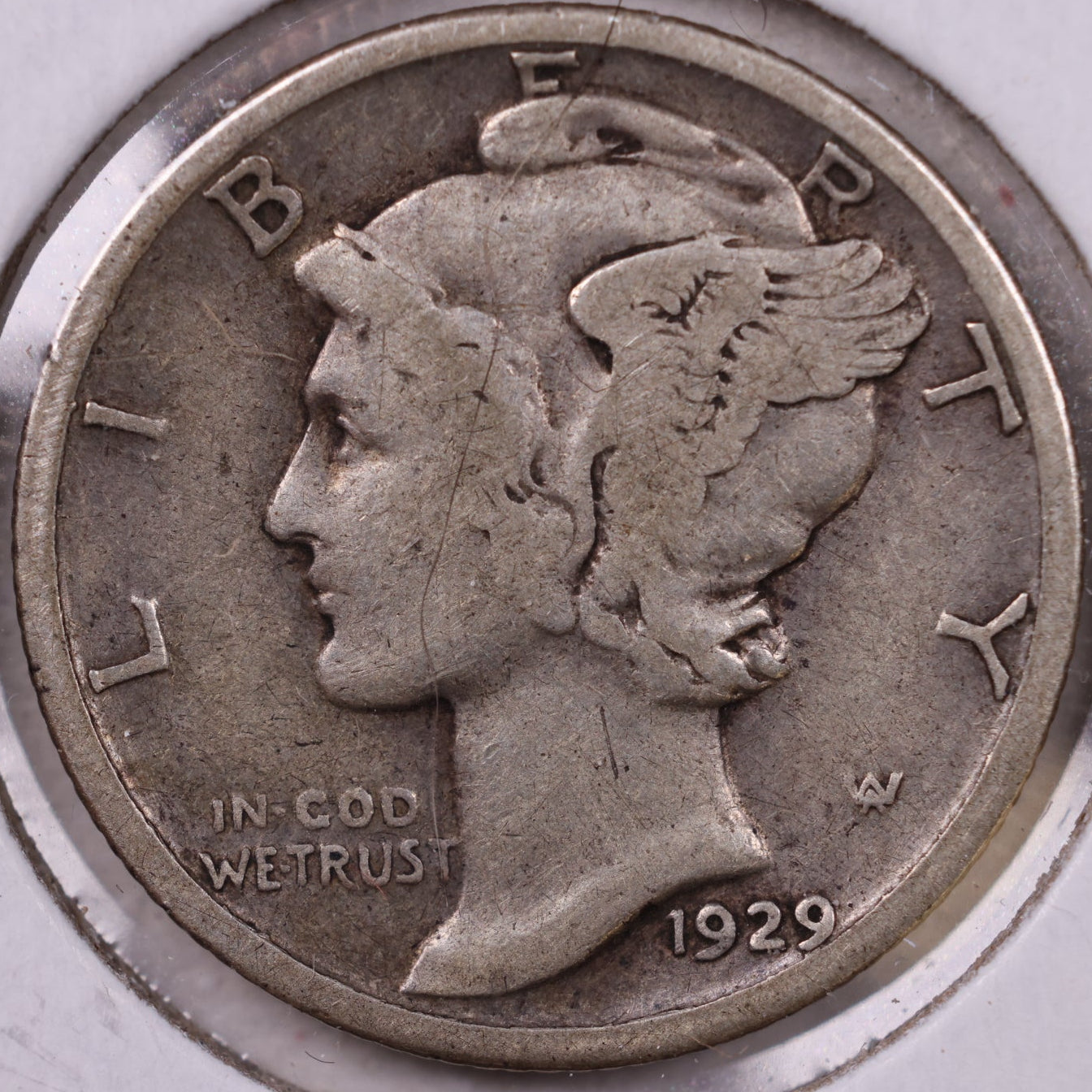 1929-S Mercury Dime, Fine Circulated Coin, Store #19918