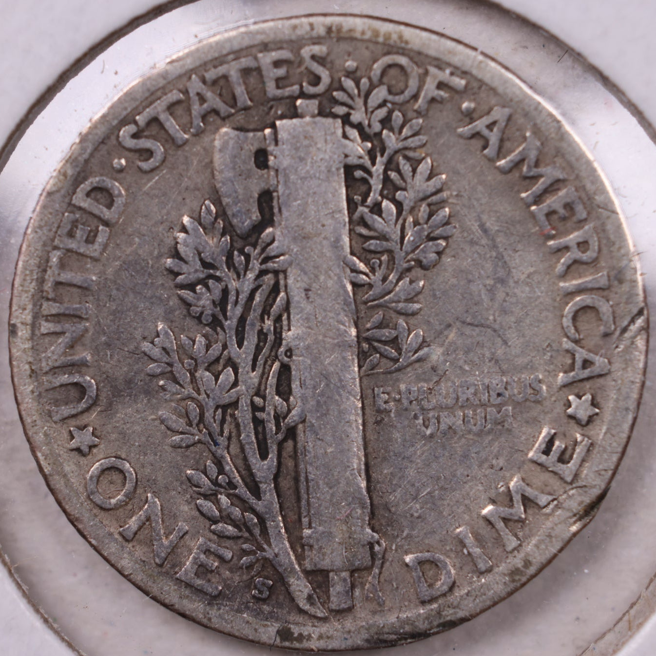 1929-S Mercury Dime, Very Good Circulated Coin, Store #19919