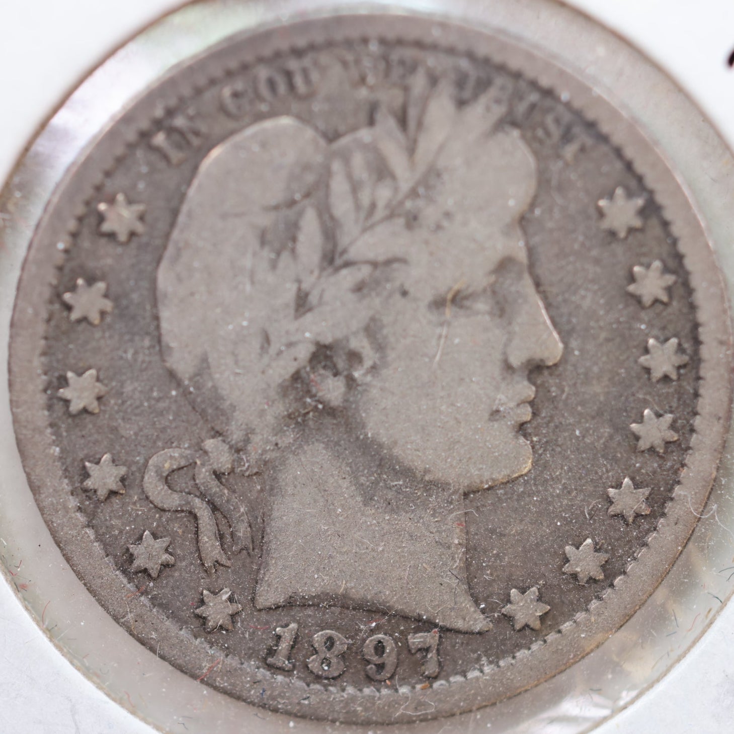 1897-O Barber Quarter, Very Good Circulated Coin, Store #QR842