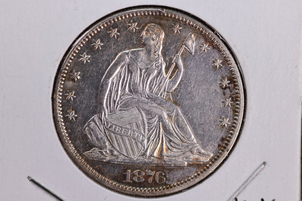 1876 Liberty Seated Half Dollar, Affordable Circulated Coin. Store Sale #23080967
