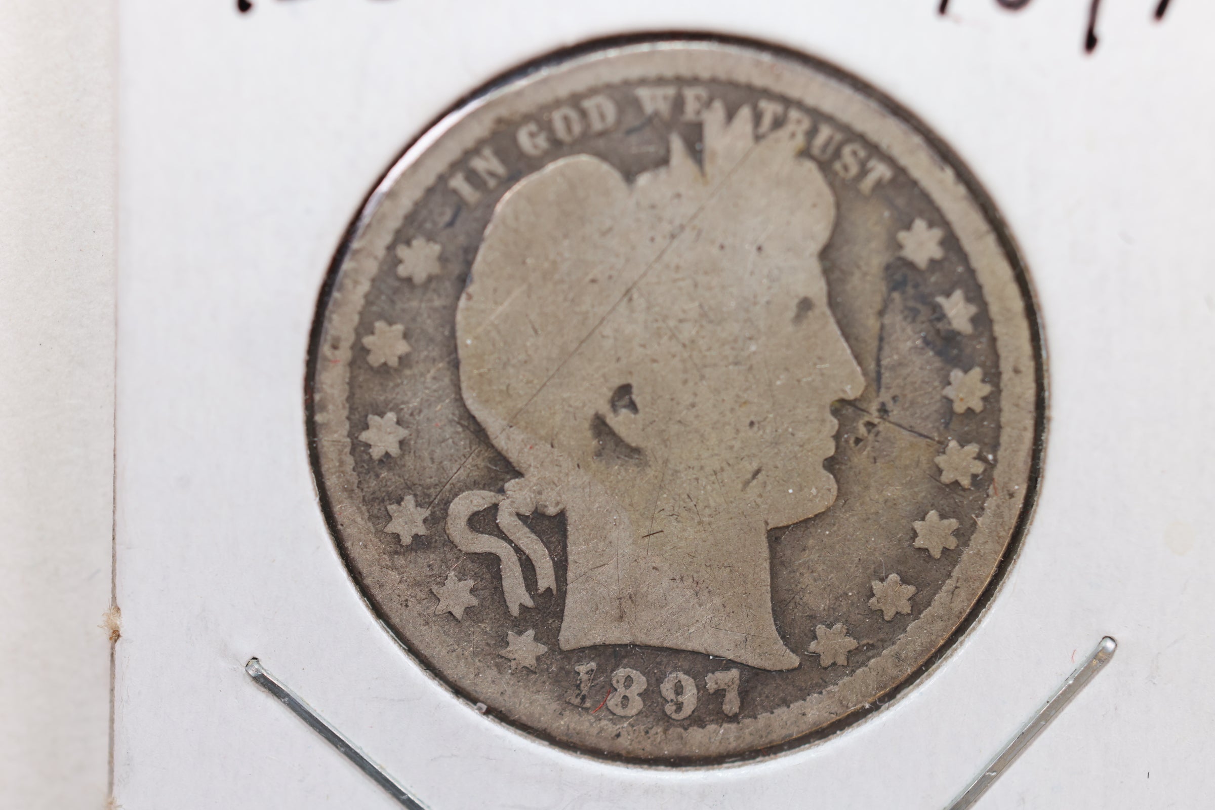 1897-S Barber Quarter, About Good Circulated Coin, Store #QR845
