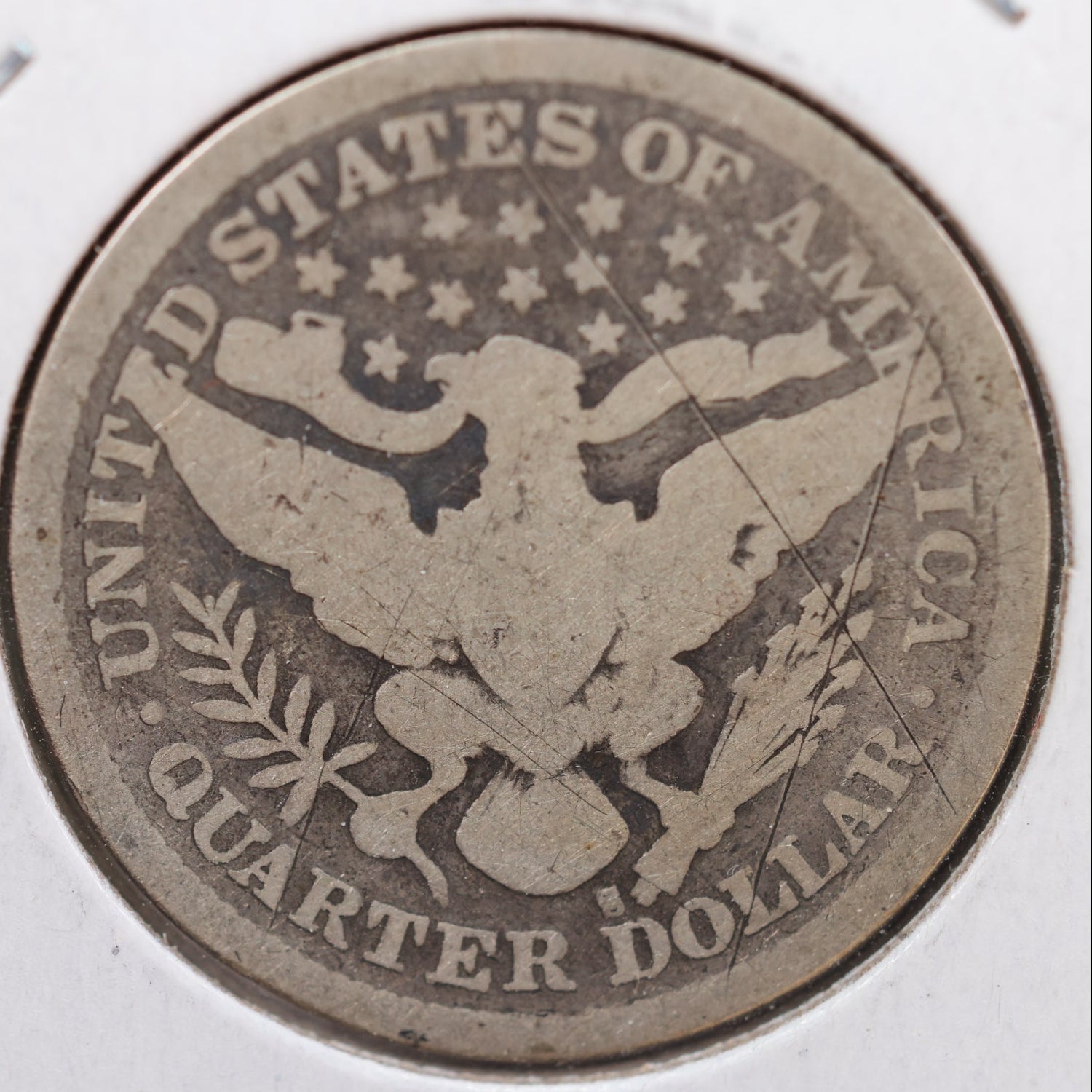 1897-S Barber Quarter, About Good Circulated Coin, Store #QR845