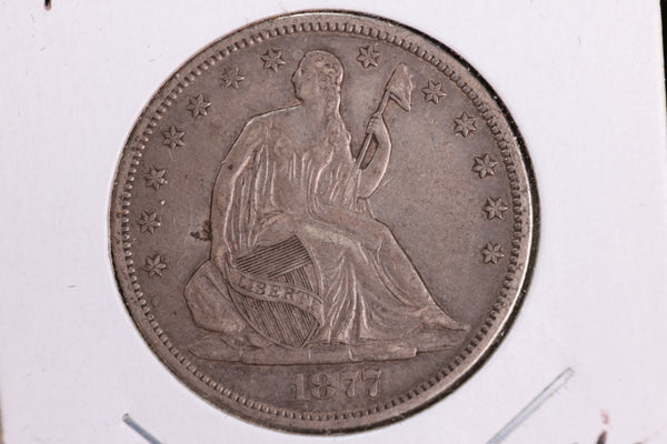 1877-S Liberty Seated Half Dollar, Affordable Circulated Coin. Store Sale #23080971