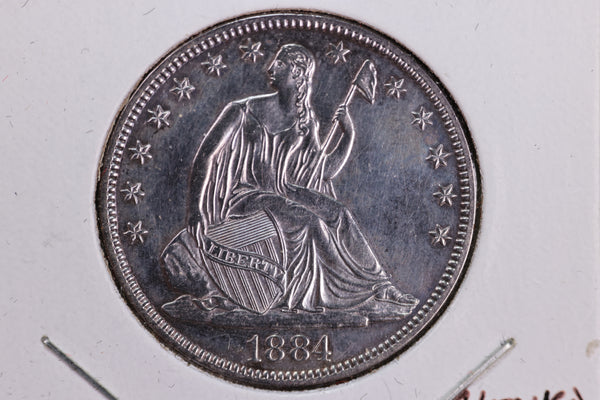1884/84 Liberty Seated Half Dollar, Affordable Circulated Coin. Store Sale #23080975