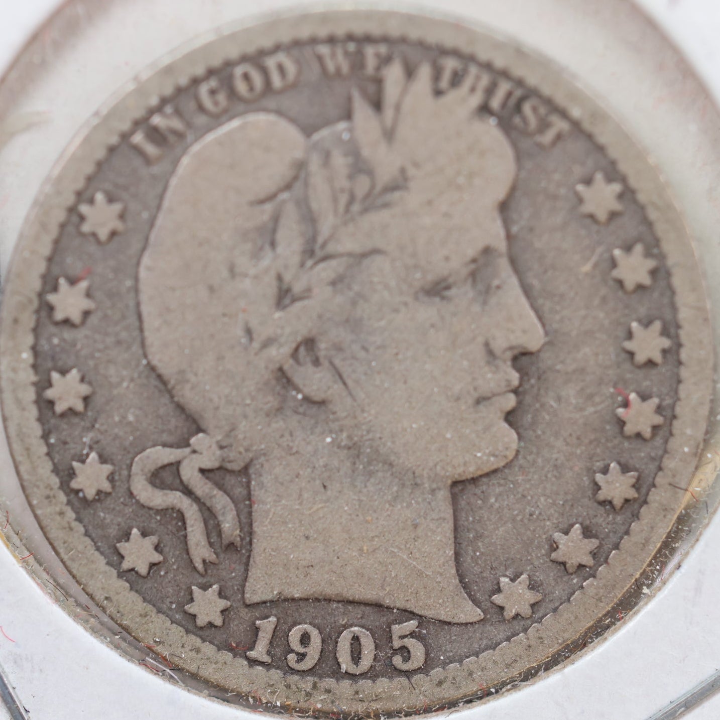 1905-S Barber Silver Quarter, Very Good Circulated Coin, Store #QR888