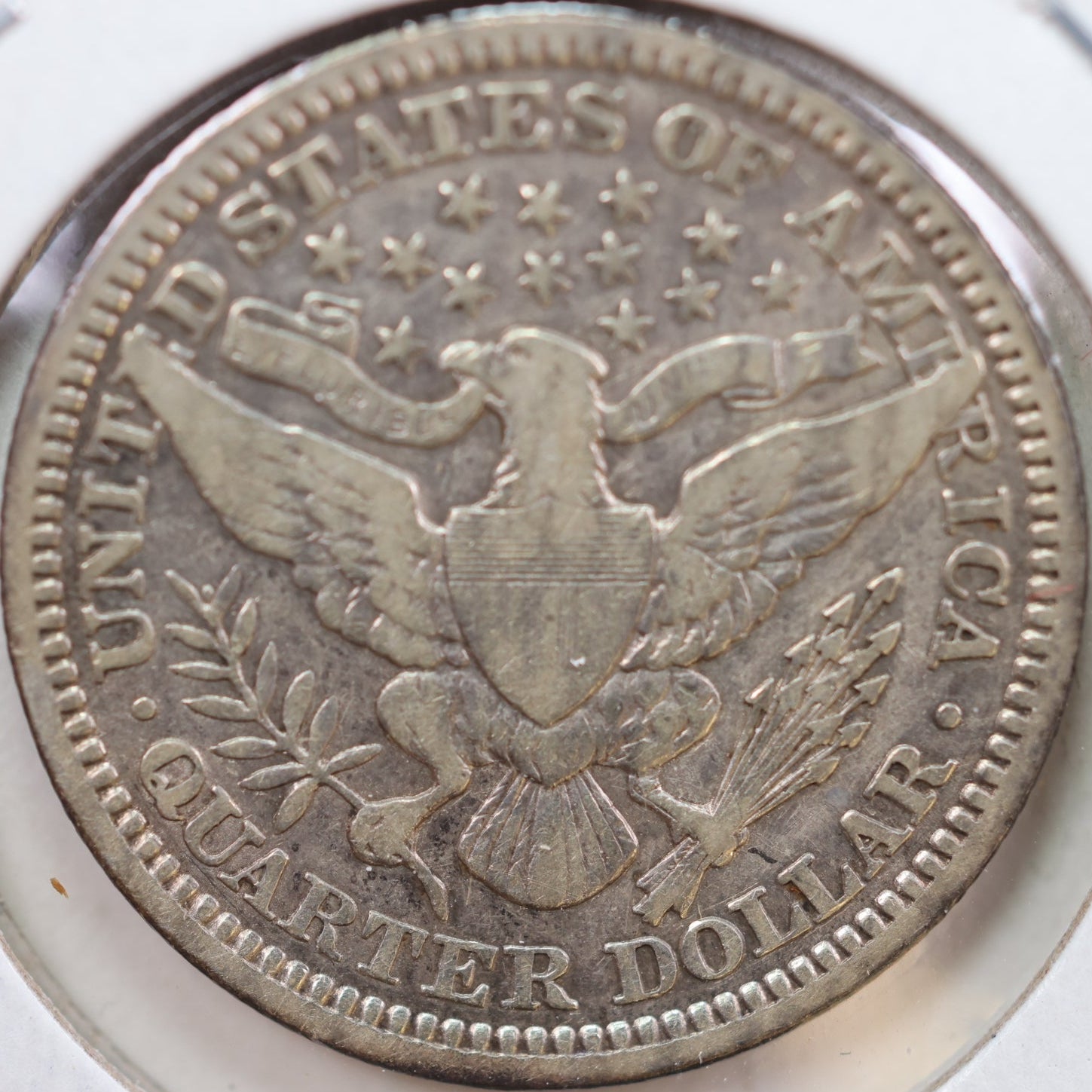 1911 Barber Silver Quarter, Fine Circulated Collectible Coin, Store #QR923