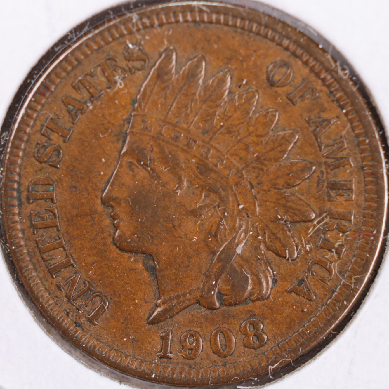 1908 Indian Head Cent, Extra Fine+ Circulated Coin, Store #CT0359