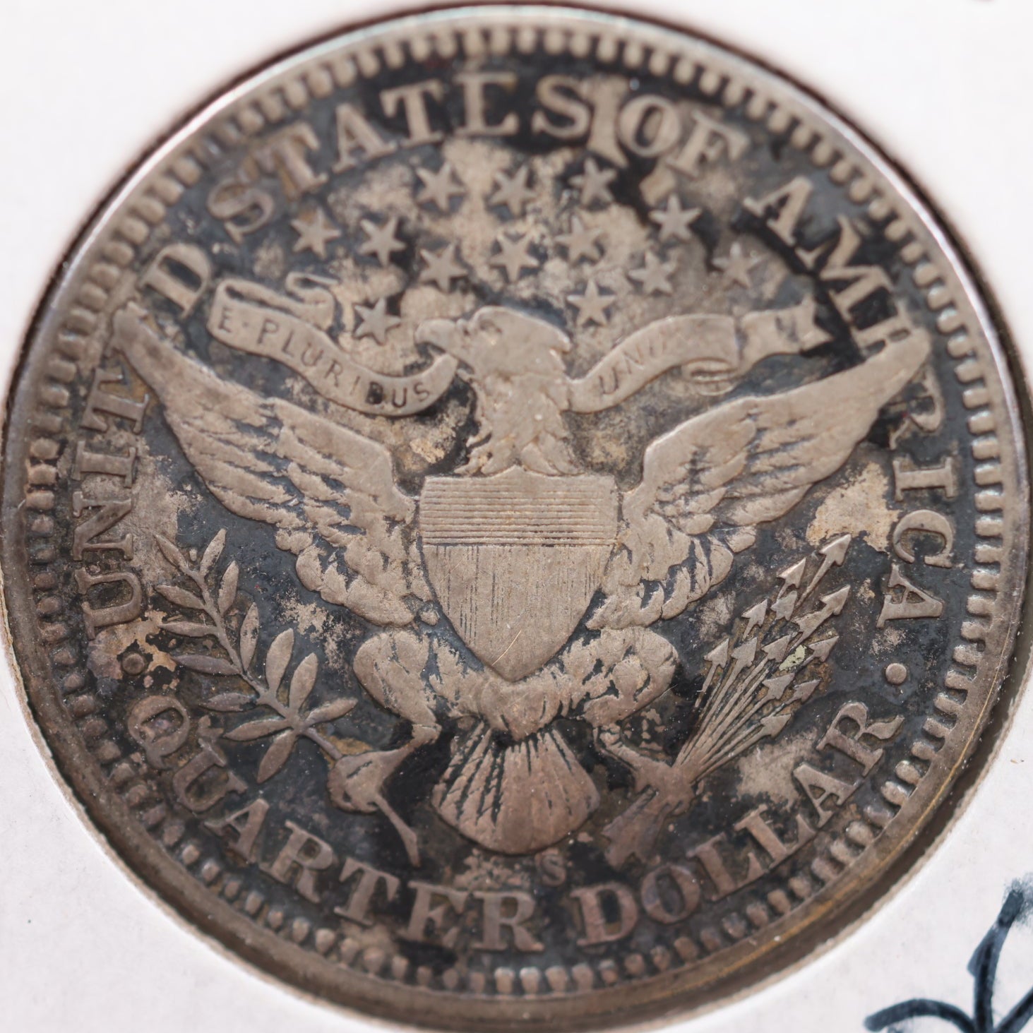 1915-S Barber Silver Quarter, Very Fine Circulated Coin, Store #QR947