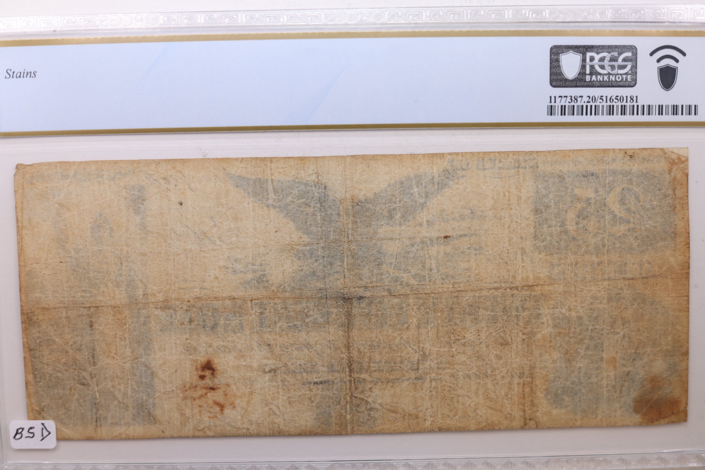 1854 25 Cents, ERIEVILLE, New York, Doty & Bergen. Obsolete Note. Store #GNY017.