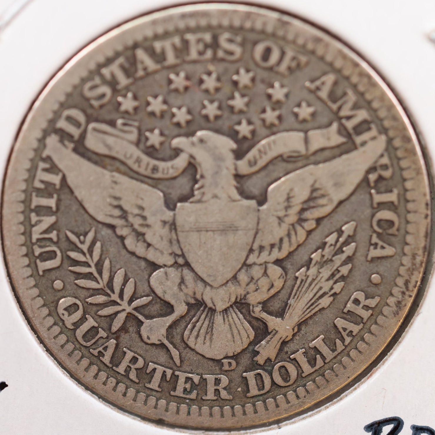 1916 Barber Silver Quarter, Very Good Circulated Coin, Store #QR950