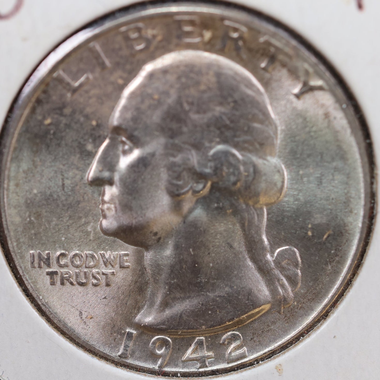 1942 Washington Quarter, Mint State Uncirculated Coin, Store #QR978