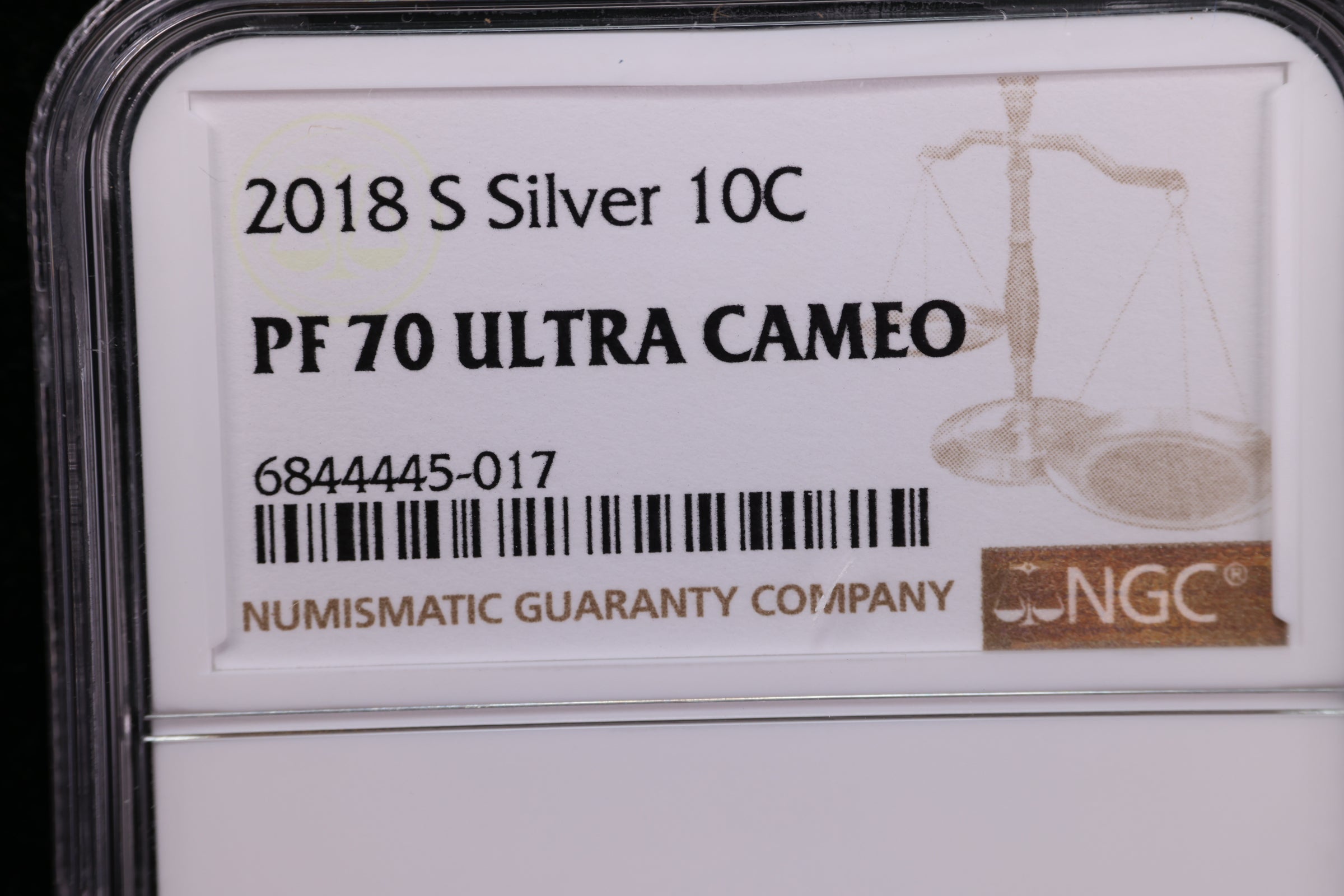 2018-S Roosevelt Proof Silver Dime, NGC Certified. Store #23082372