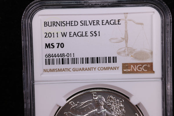 2011-W, American Silver Eagle, Reverse of 2007, NGC Certified. Store #23082377