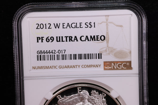 2012-W American Silver Eagle, Proof Strike, NGC Certified. Store #23082378