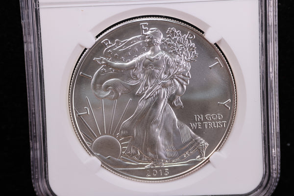2015-W, American Silver Eagle, Burnished Strike, NGC Certified. Store #23082387