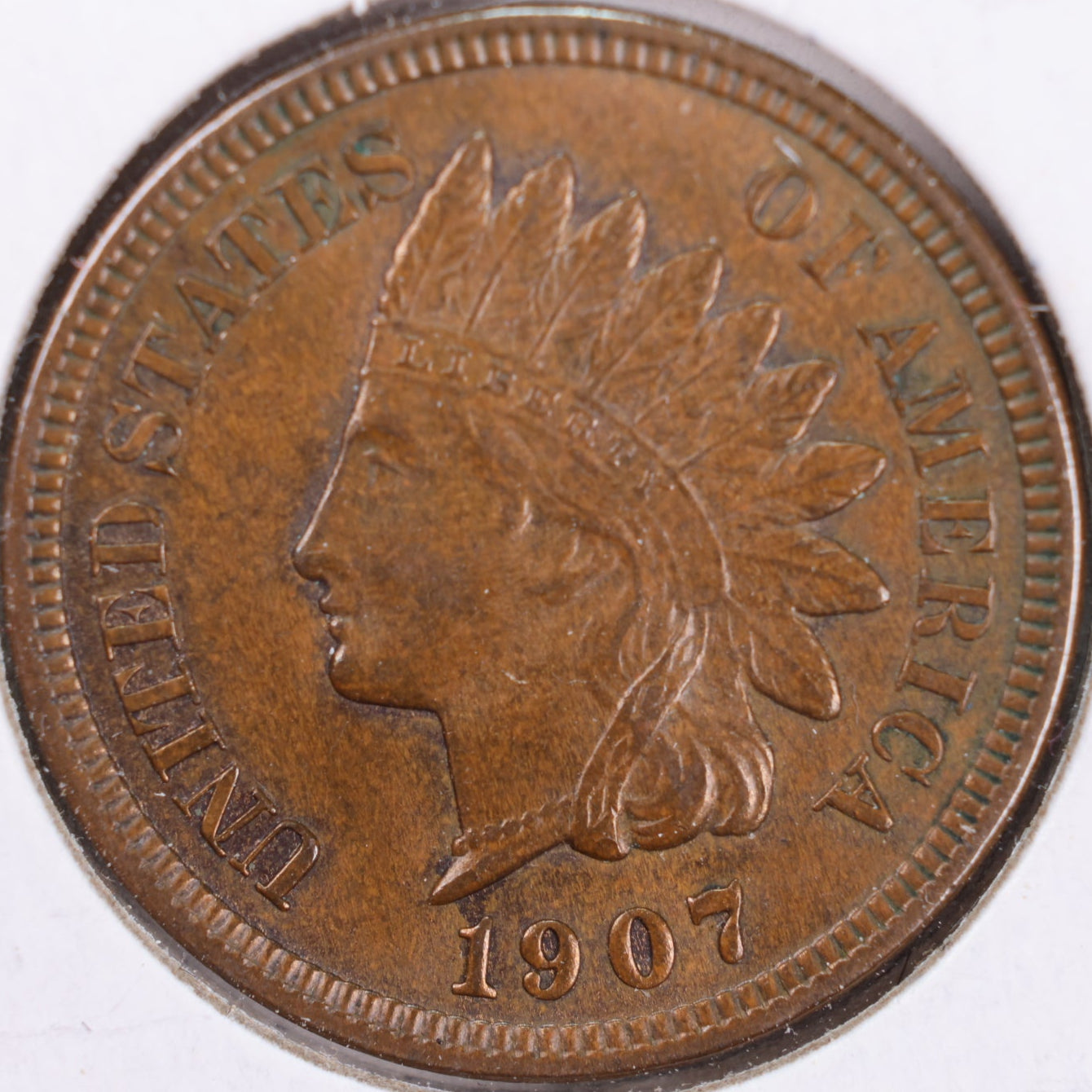1907 Indian Head Cent, Mint State Uncirculated Coin, Store #CT0435