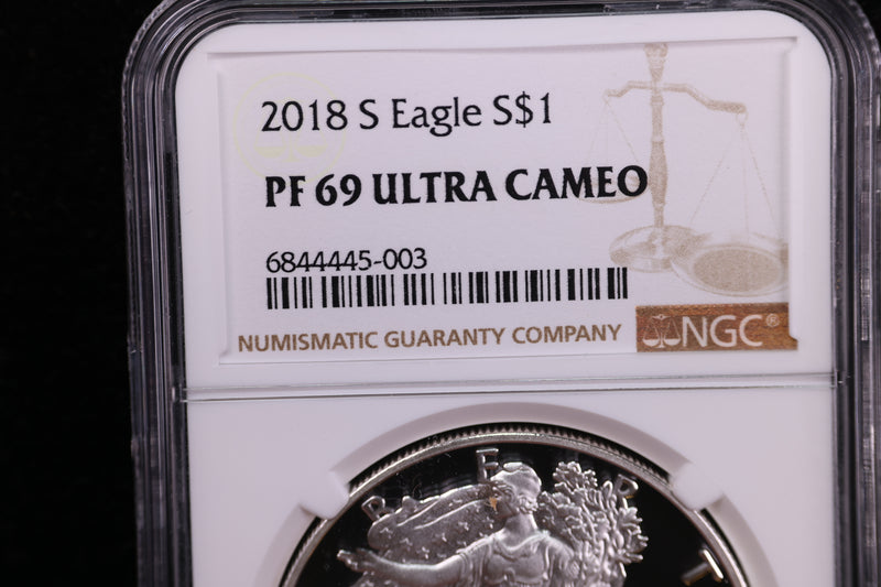 2018-S American Silver Eagle, Proof Strike, NGC Certified. Store