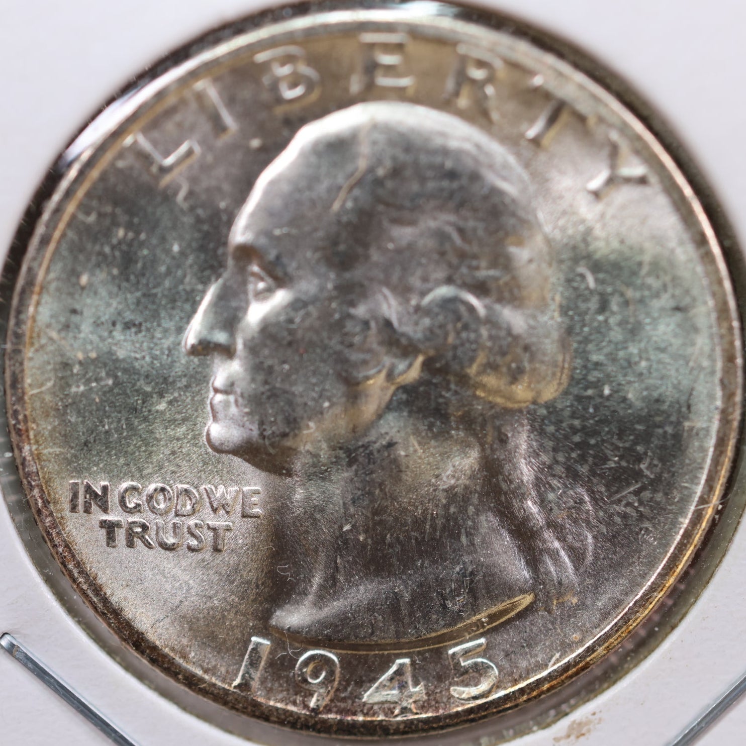 1945-S Washington Quarter, Mint State Uncirculated Coin, Store #QR1007