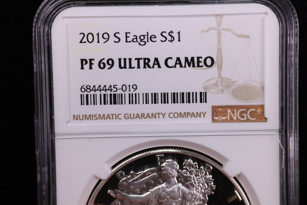2019-S American Silver Eagle, Proof Strike, NGC Certified. Store #82396