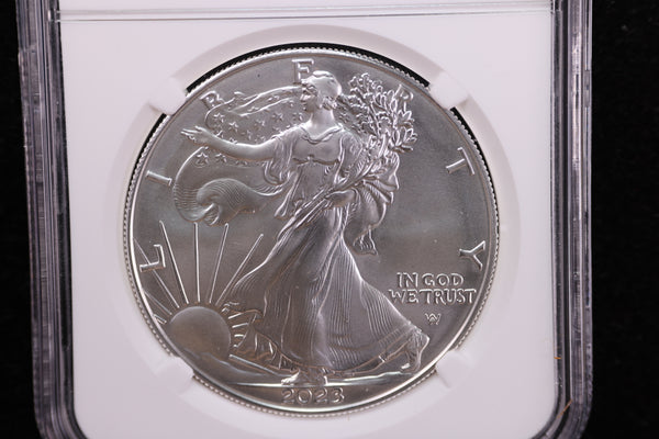 2023-W, American Silver Eagle, Burnished Strike, NGC Certified. Store #23082400