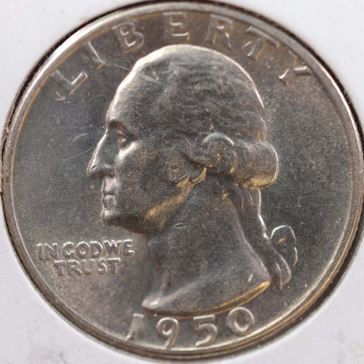 1950 Washington Quarter, Mint State Uncirculated Coin, Store #QR1017