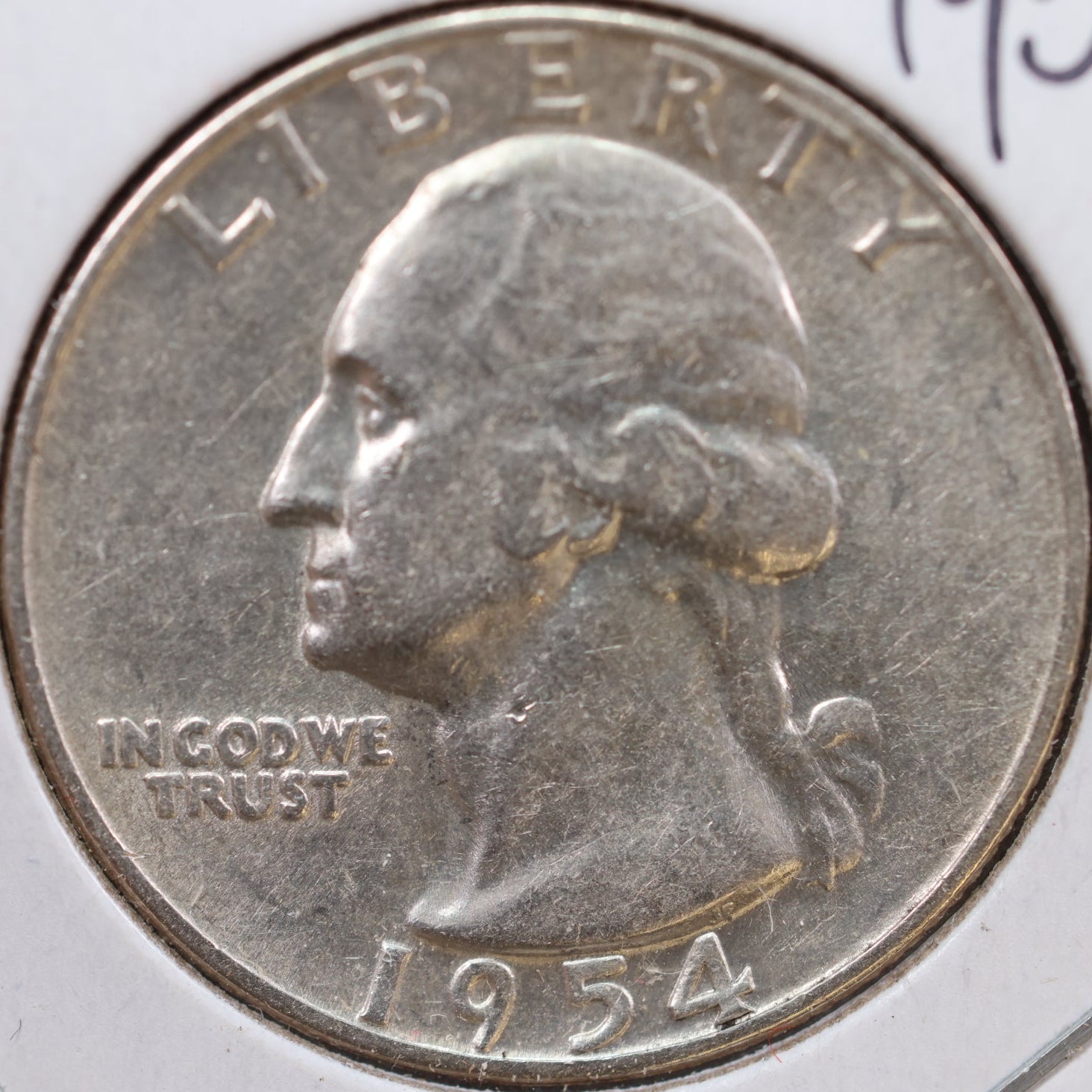 1954 Washington Quarter, About Uncirculated+ Coin, Store #QR1037