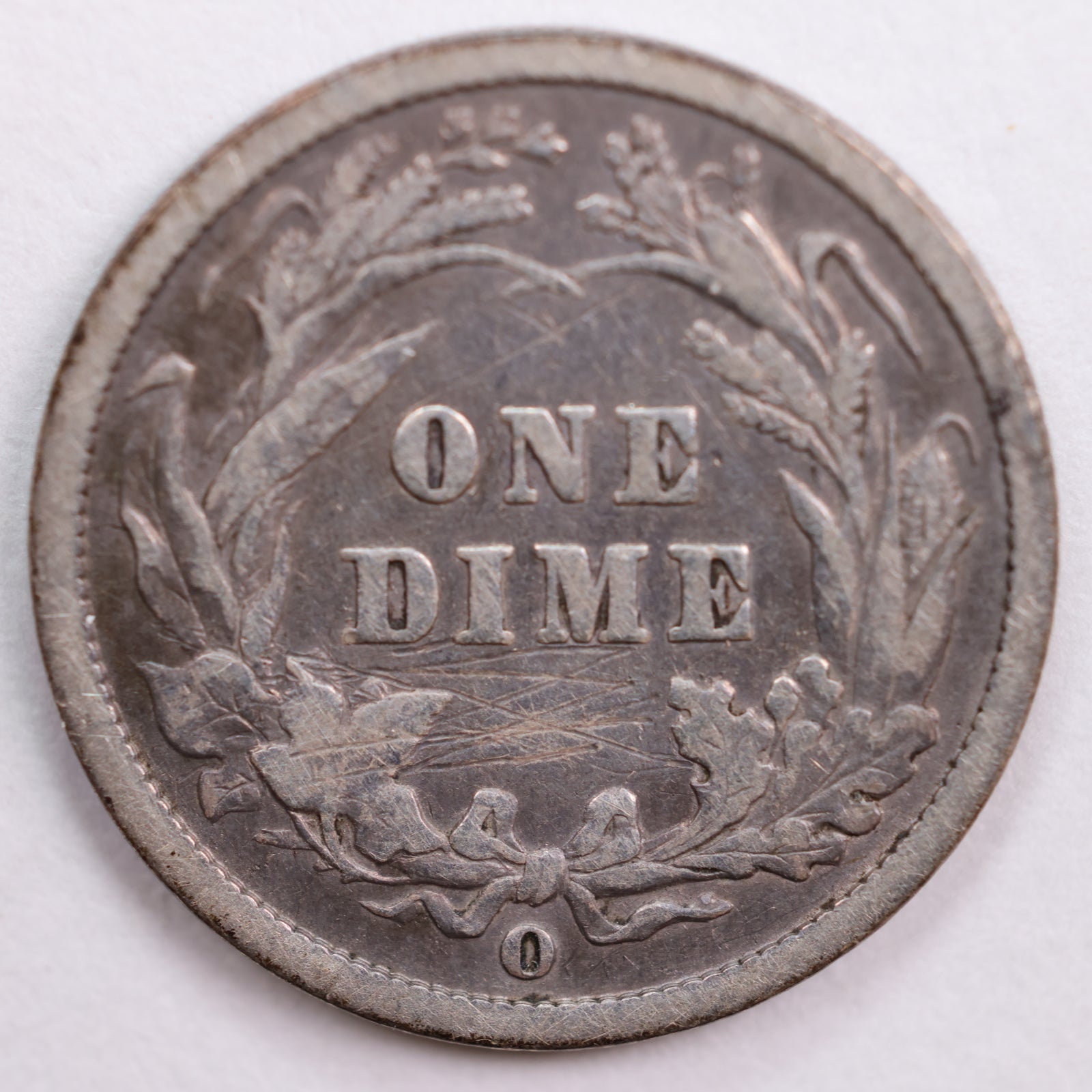 1894-O Barber Silver Dime, Very Good+ Circulated Coin, Store #DE0513