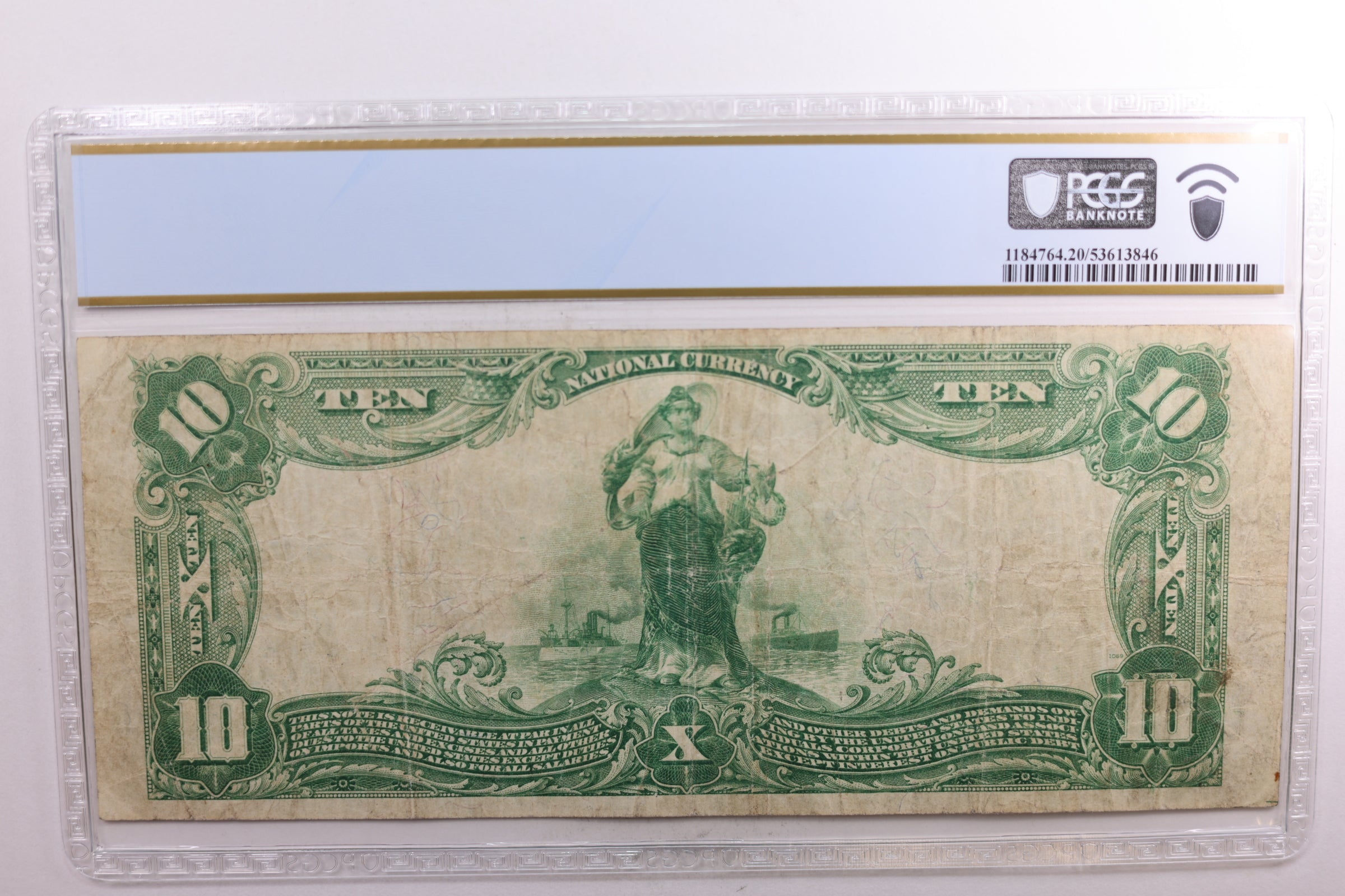 1902 $10, National Bank Note, Kalispell, MT, Fr #628, PCGS VF-20. Store #NBN009.