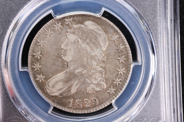 1829/7 Cap Bust Half Dollar,  PCGS Certified, Affordable Early Date Collectible Coin. Store #23091105