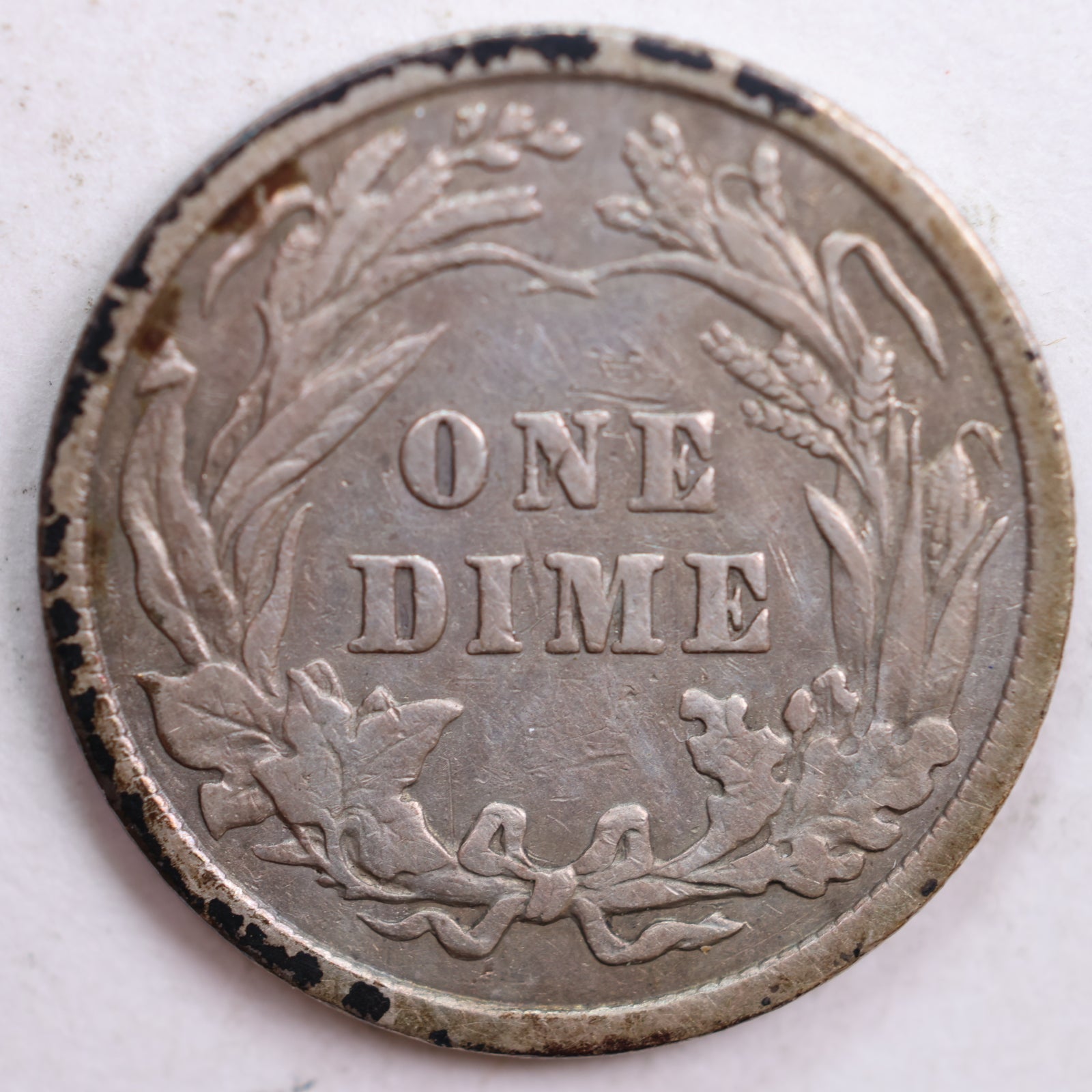 1907 Barber Silver Dime, Very Fine Circulated Coin, Store #DE0457