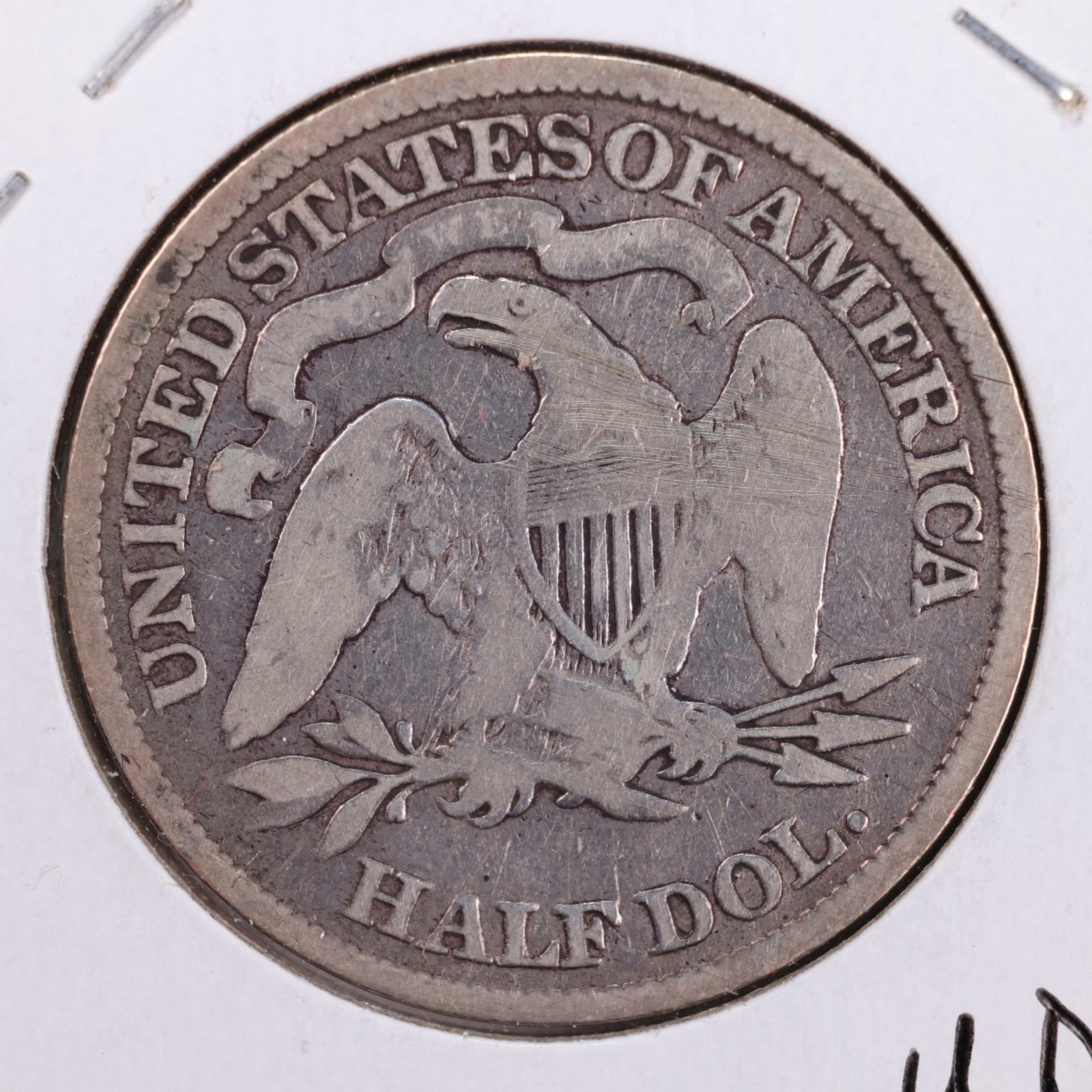 1874 Seated Liberty Silver Half Dollar, Very Good Circulated Coin, Store #HR115