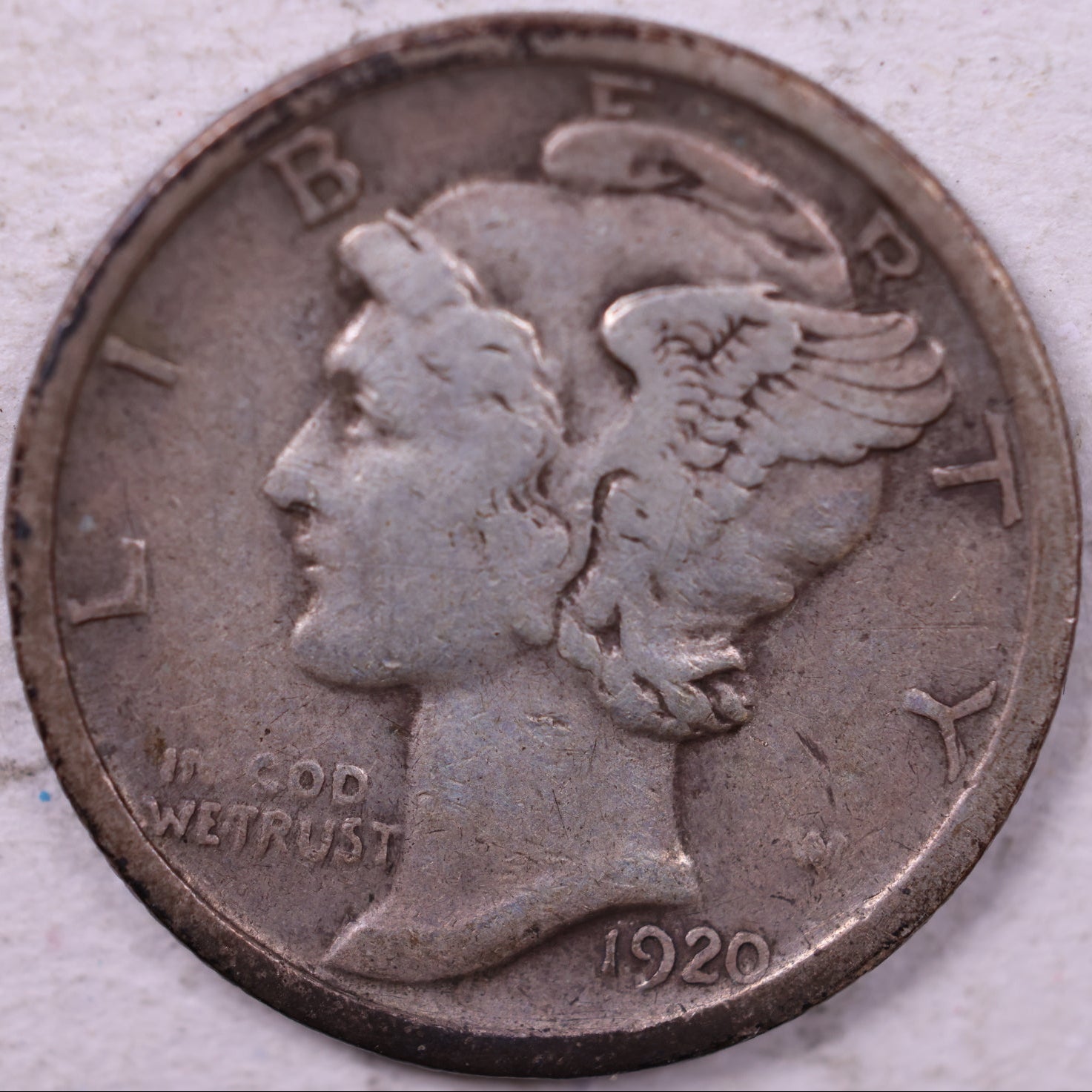 1920 Mercury Dime, Fine Circulated Coin, Store #19776