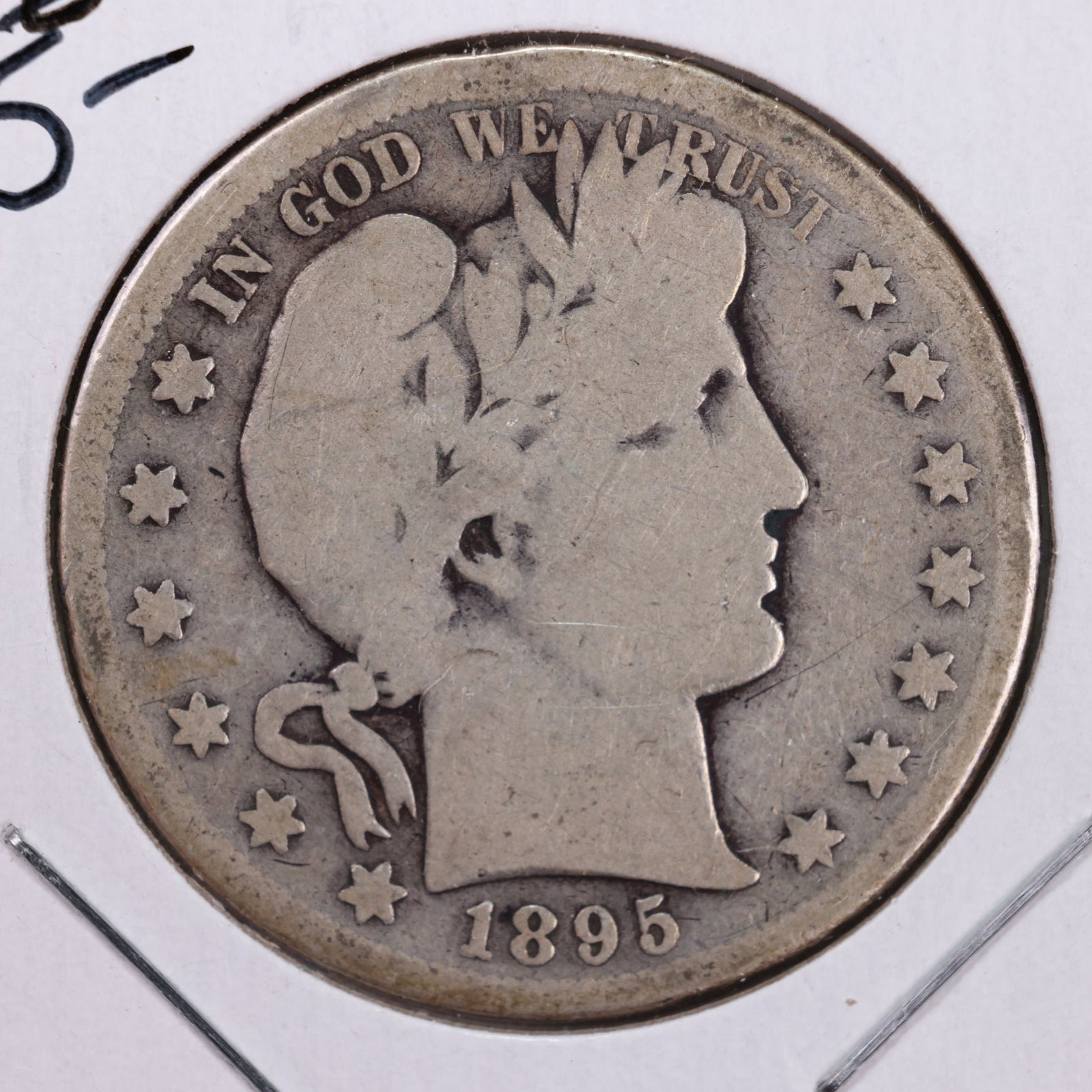 1895-S Barber Silver Half Dollar, Very Good Circulated Coin, Store #HR155