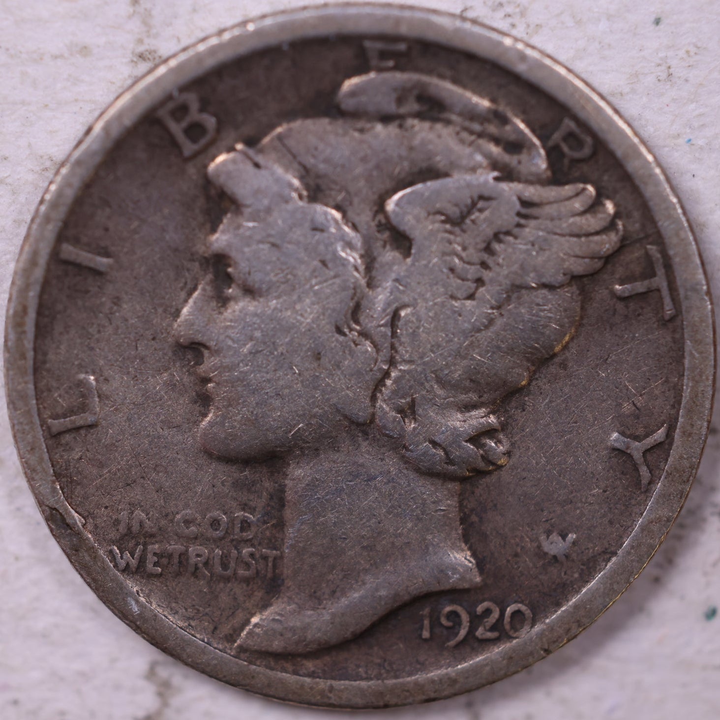 1920 Mercury Dime, Fine Circulated Coin, Store #19785