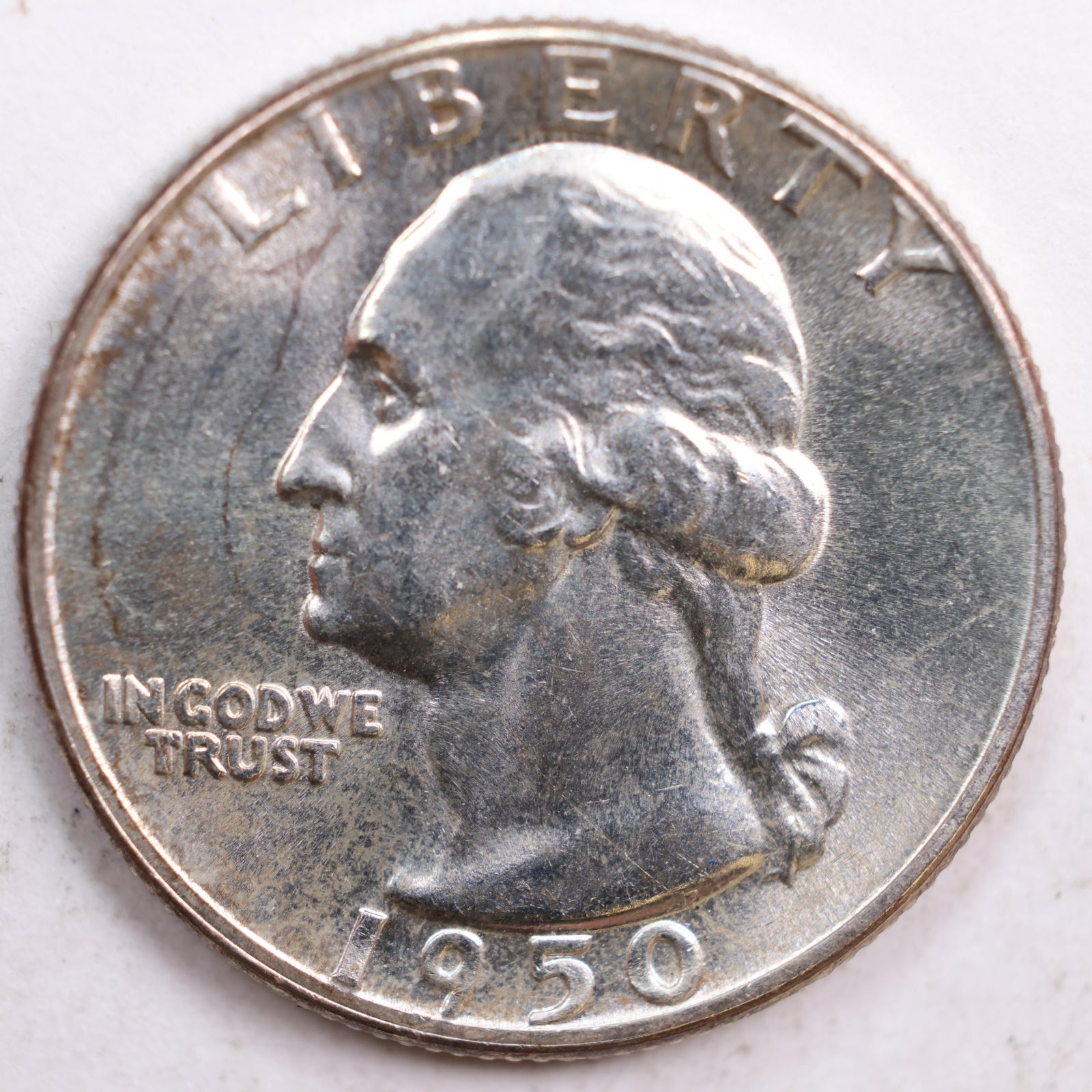 1950 Washington Quarter, Mint State Uncirculated Coin, Store #QR584