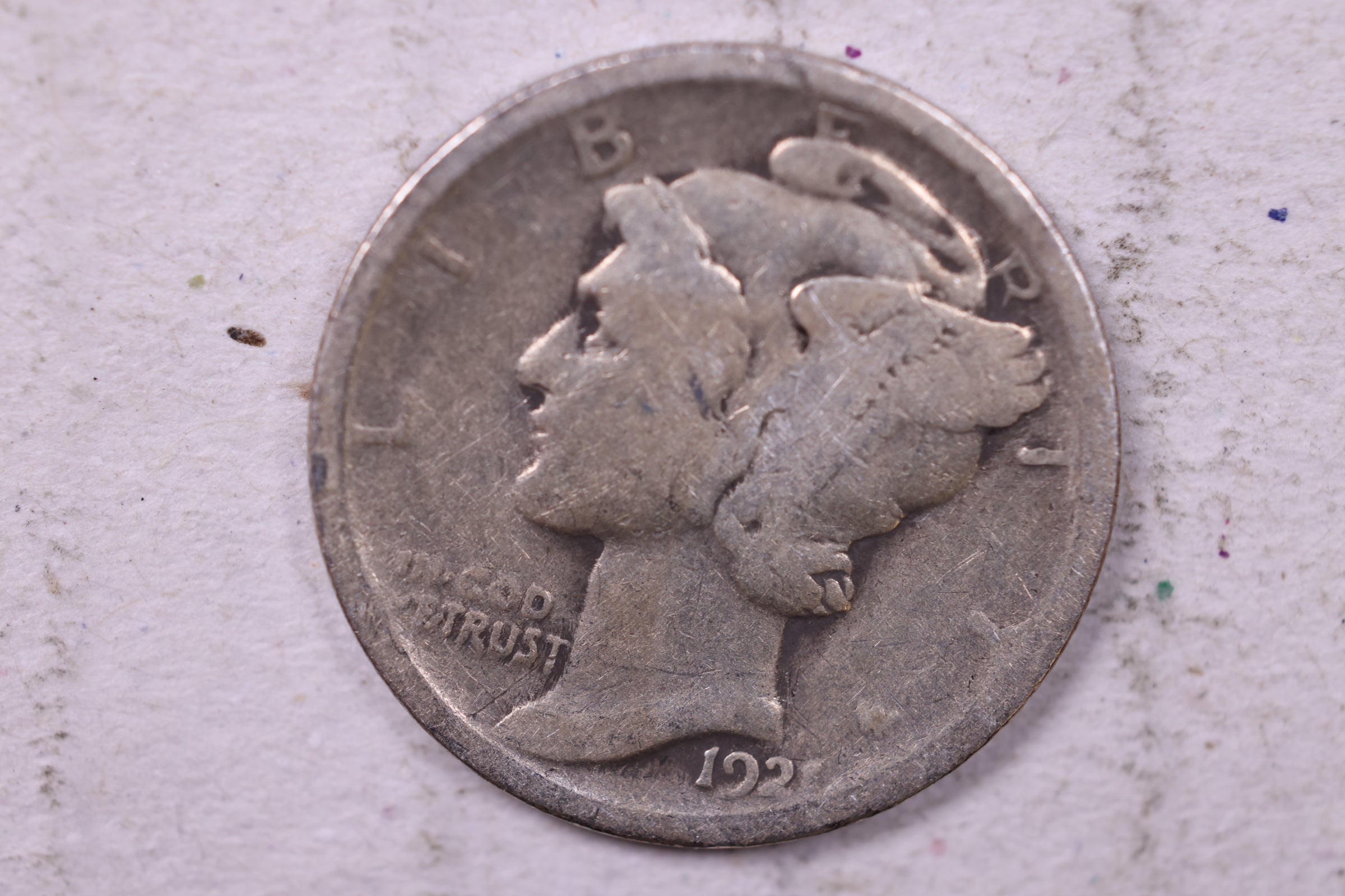 1921 Mercury Silver Dime., Good., Store #19813