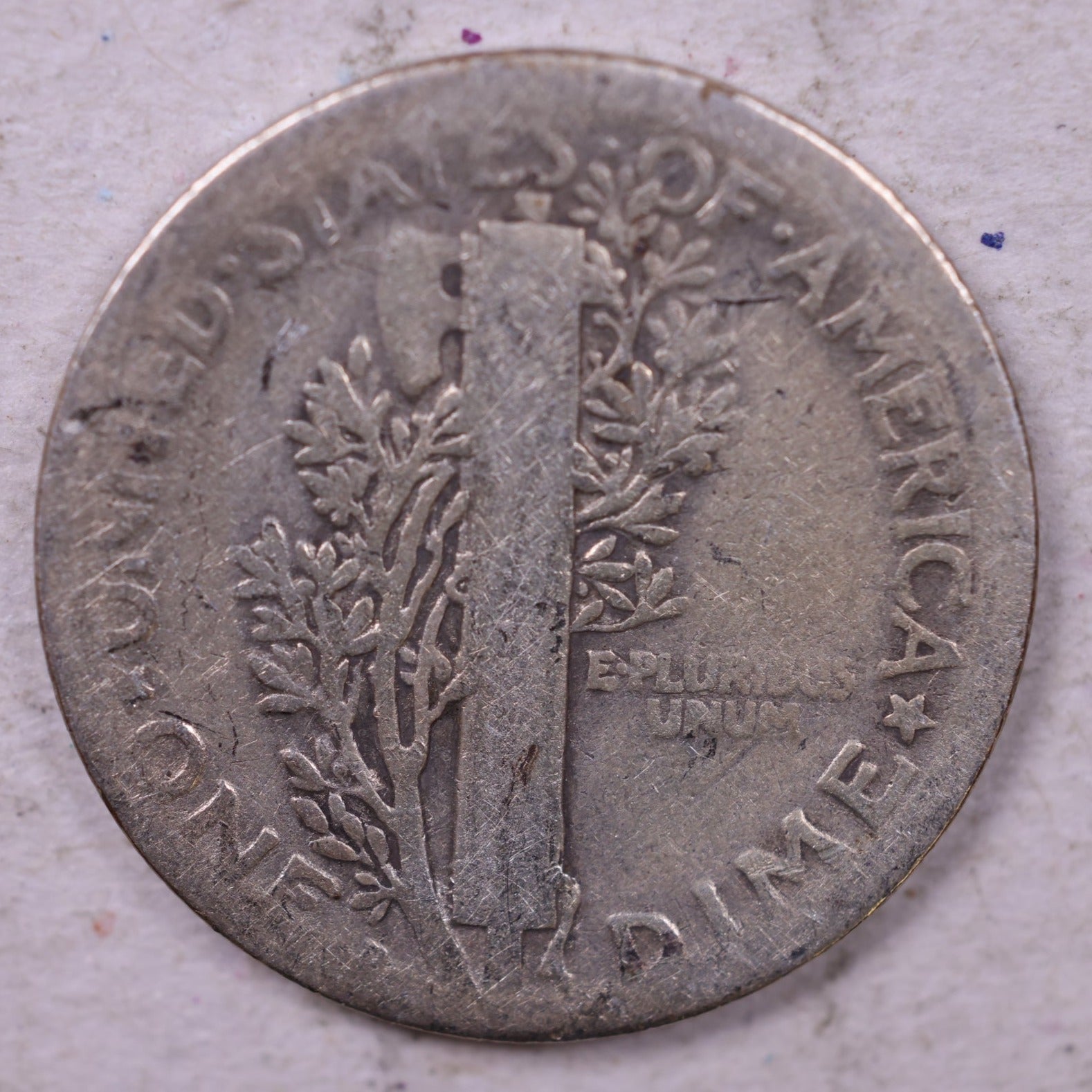 1921-D Mercury Silver Dime., Very Good., Store #19829