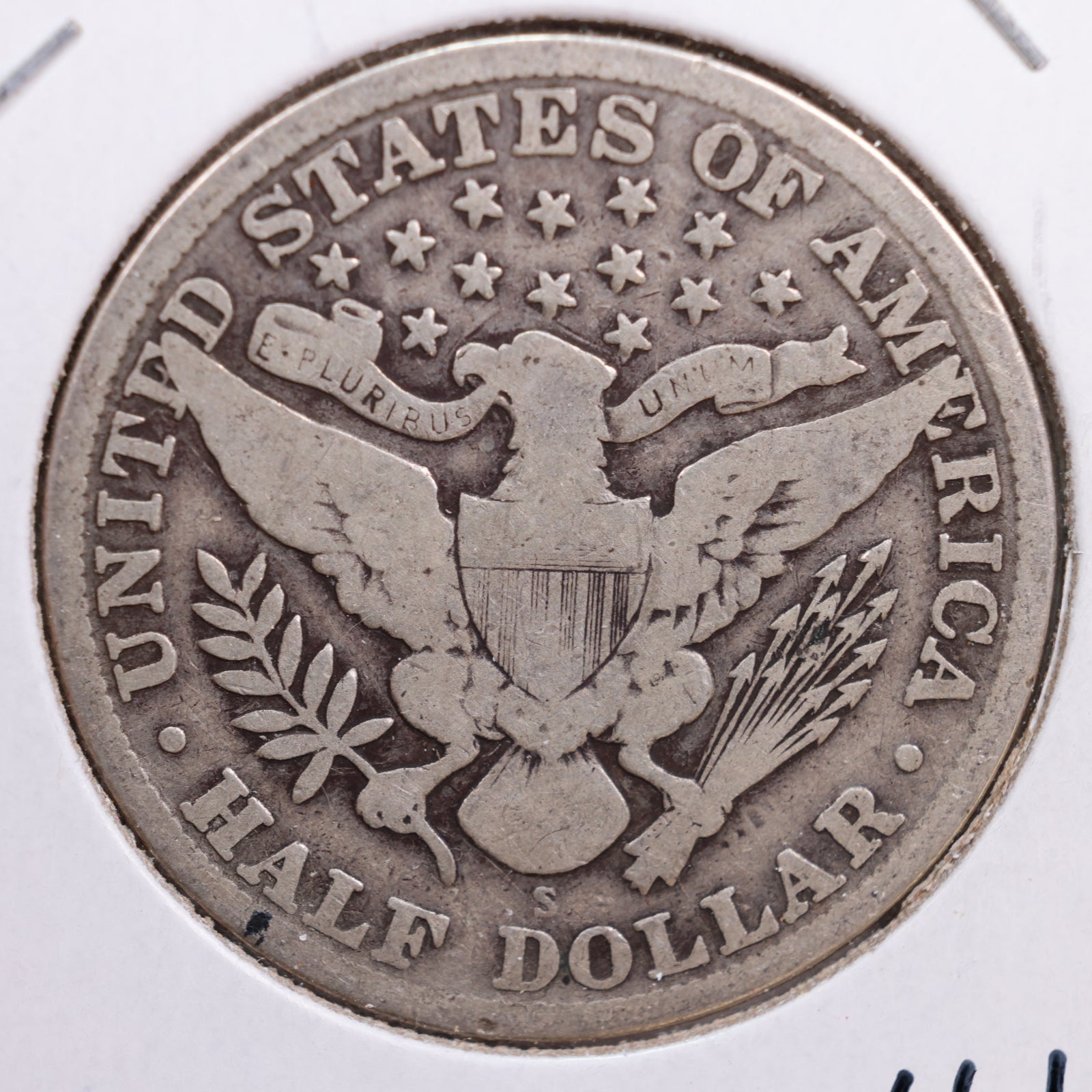 1913-S Barber Half Dollar, Very Good Circulated Coin, Store #HR0727