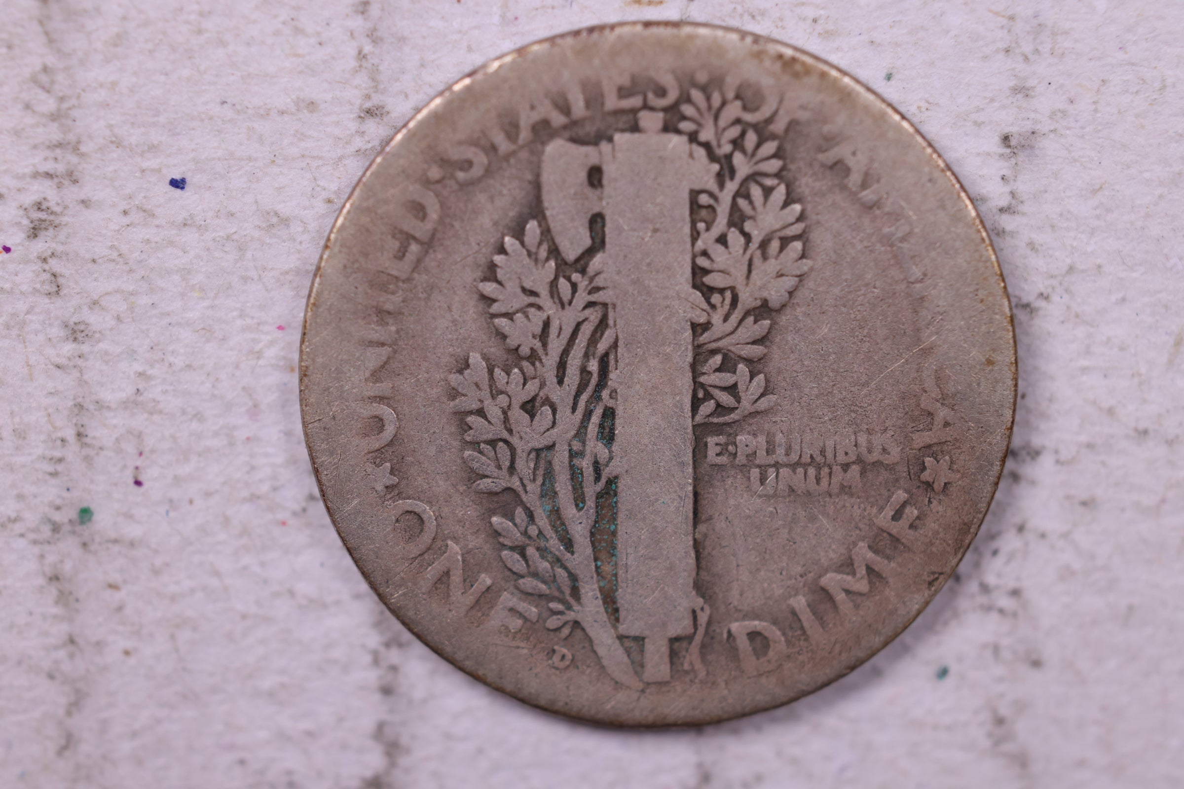 1921-D Mercury Silver Dime., Good, Store #19839