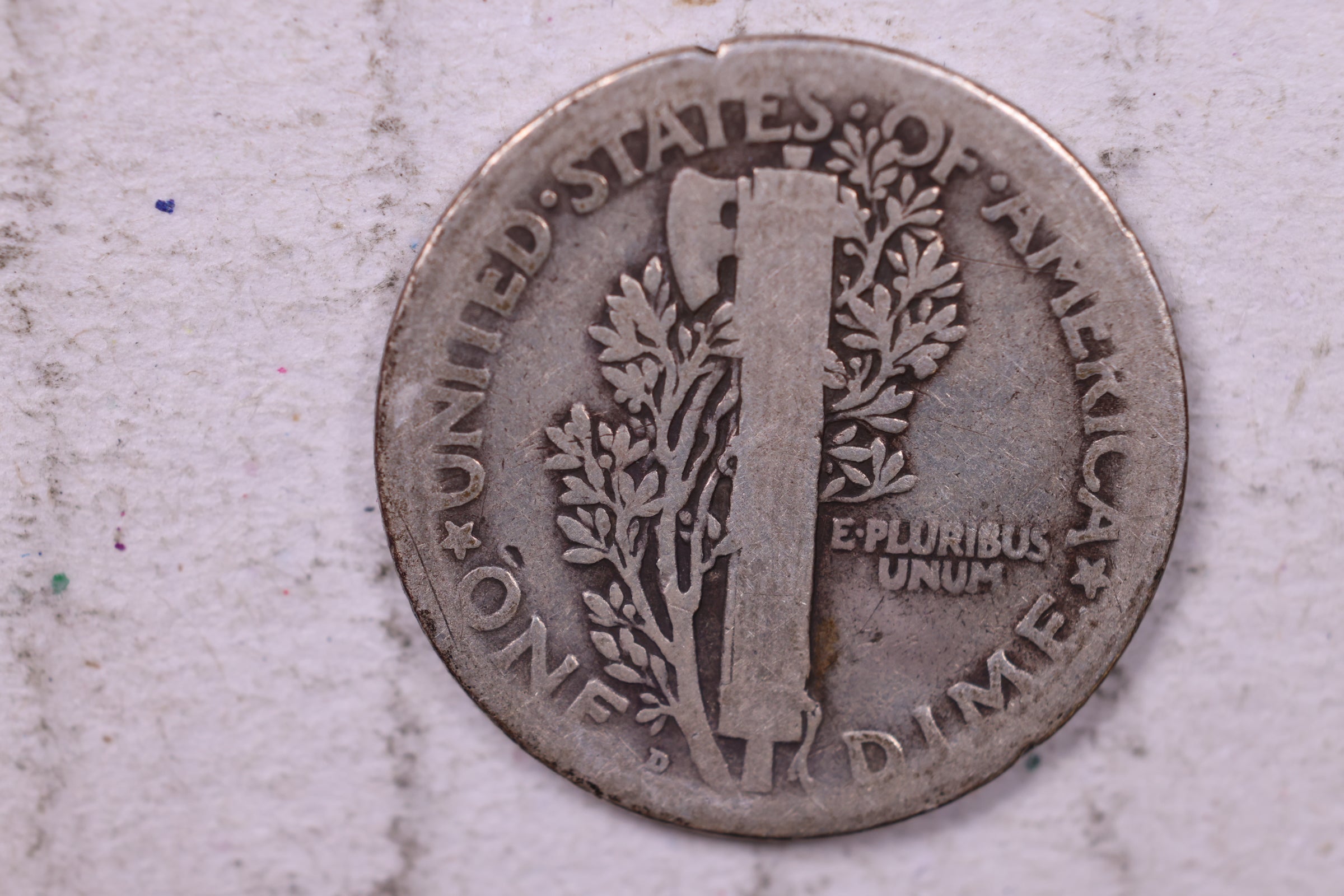 1921-D Mercury Silver Dime., Good, Store #19840