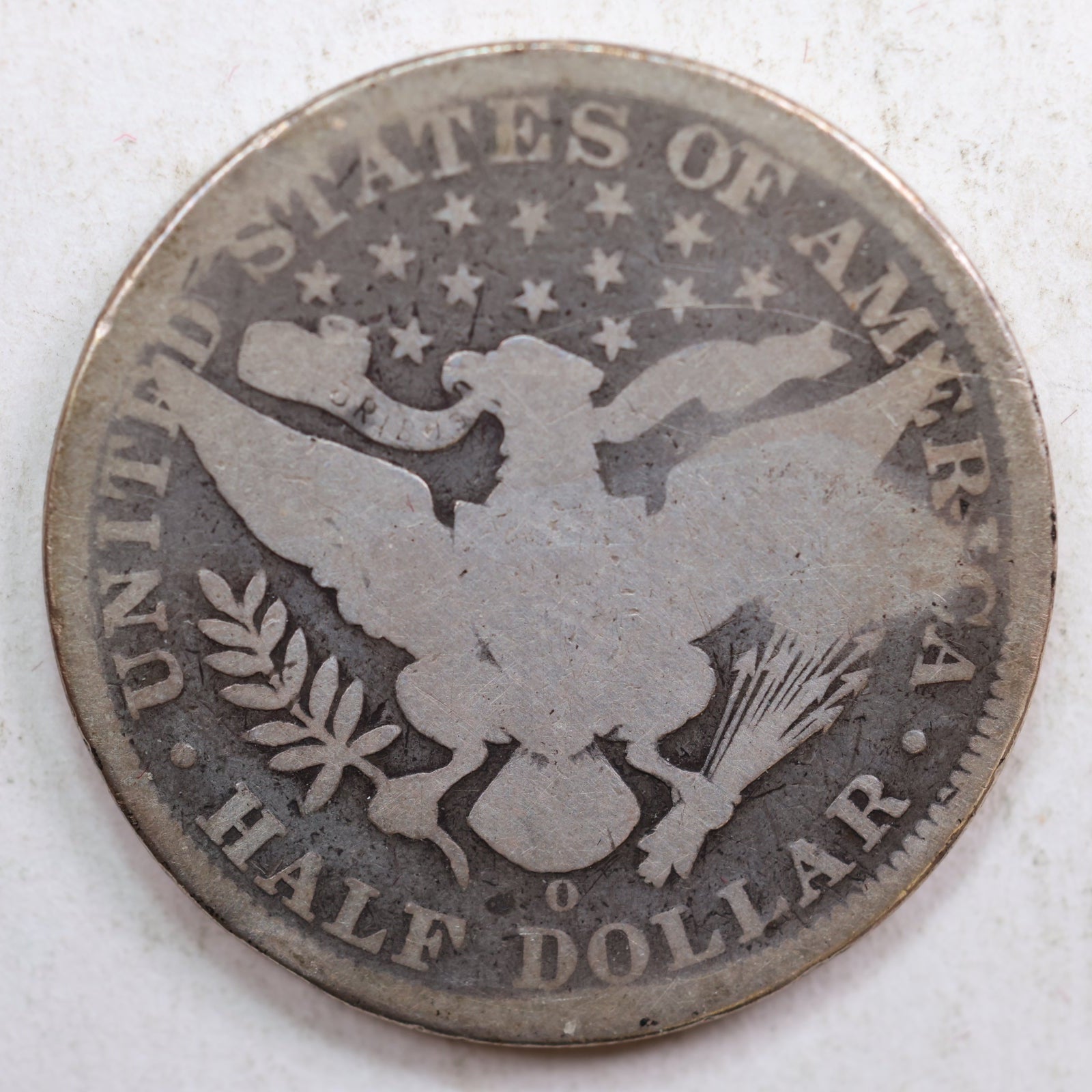 1897-O Barber Silver Half Dollar, Good Circulated Coin, details, Store #HR0779