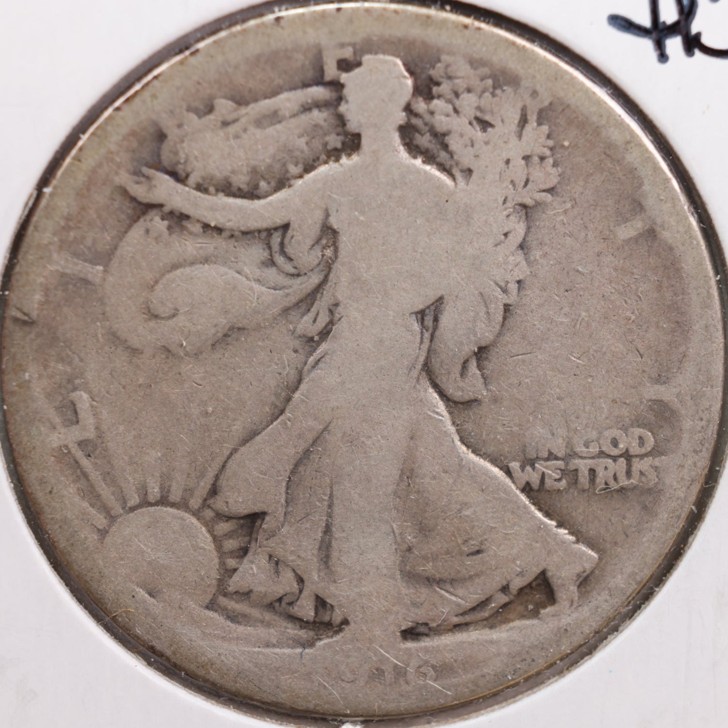 1916 Walking Liberty Half Dollar, Good Circulated Coin, Store #HR0698